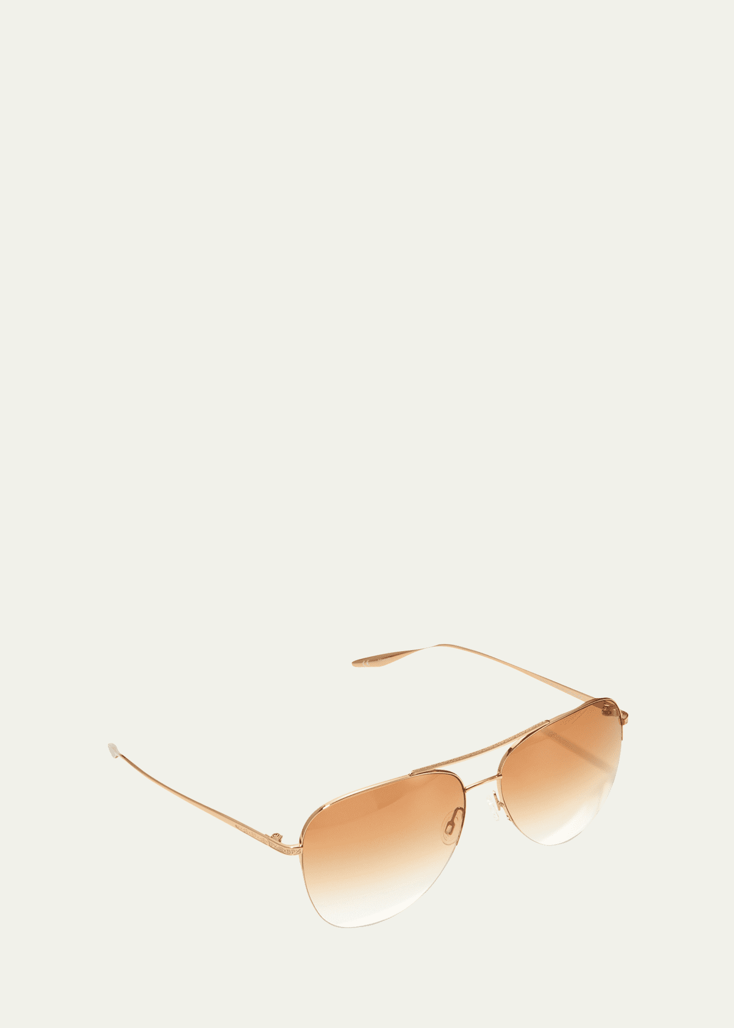 Barton Perreira Chevalier Semi-Rimless Metal Aviator Sunglasses Image 2 of 5