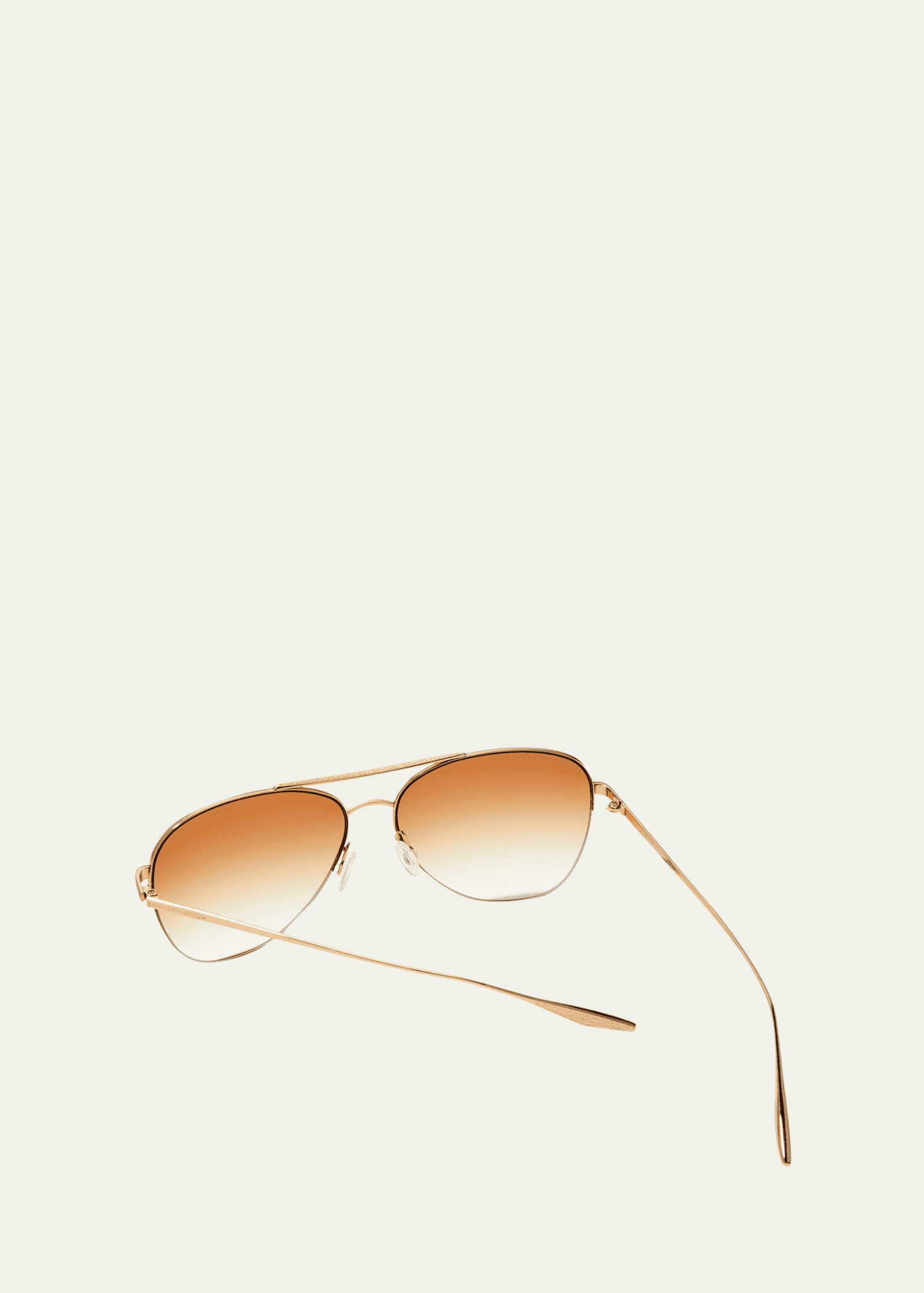 Barton Perreira Chevalier Semi-Rimless Metal Aviator Sunglasses Image 3 of 5