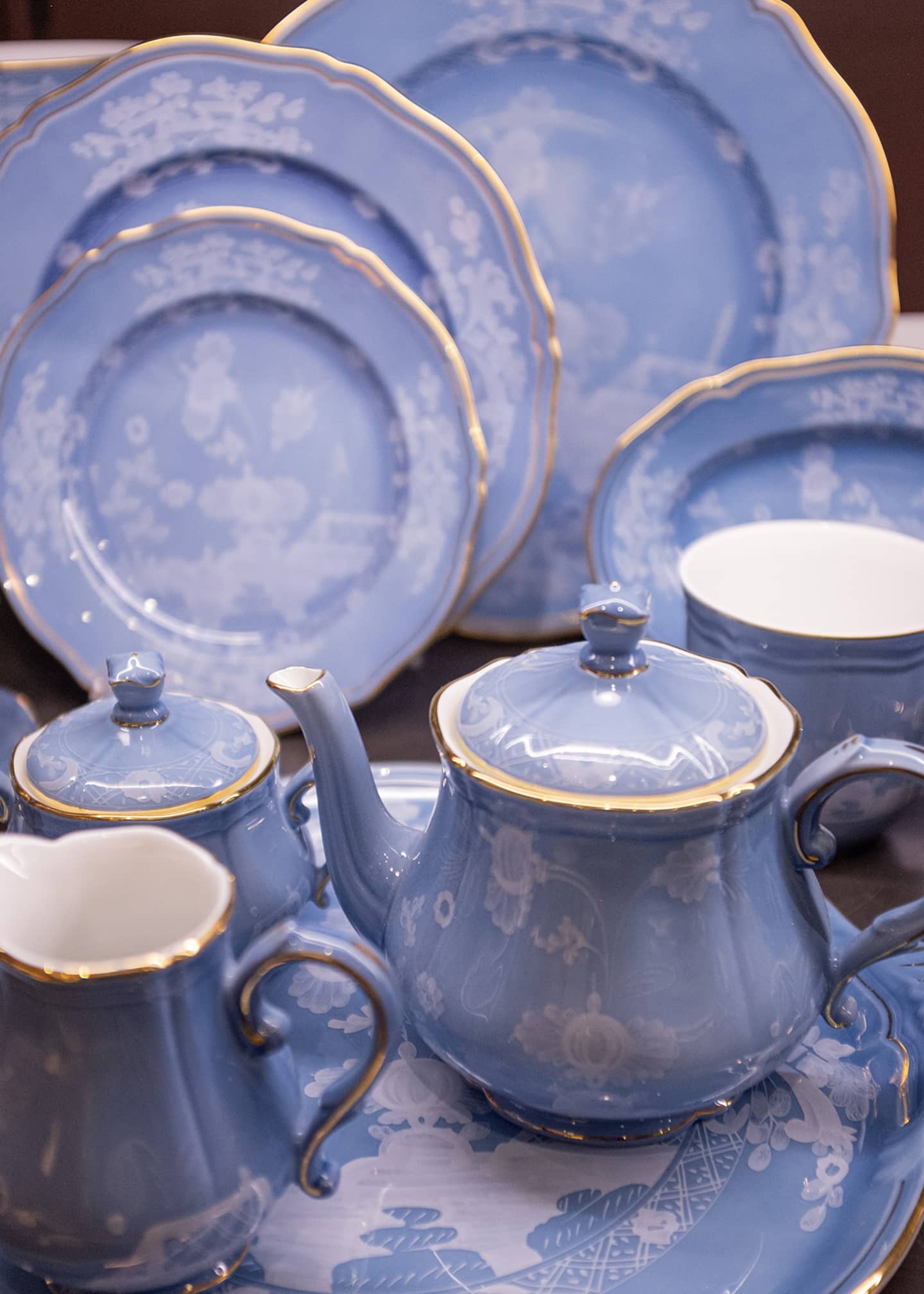 GINORI 1735 Oriente Italiano Rim Soup Plate, Pervinca - Bergdorf