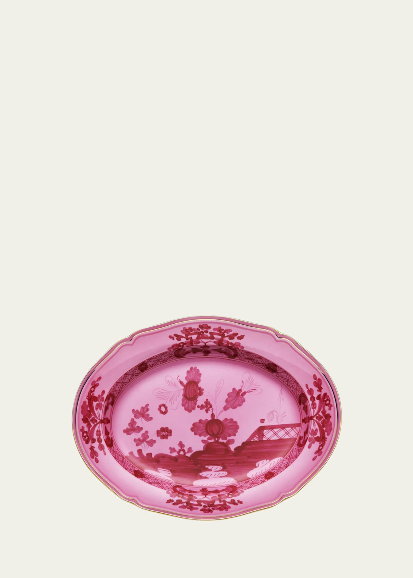 GINORI 1735 Oriente Italiano Oval Platter, Porpora