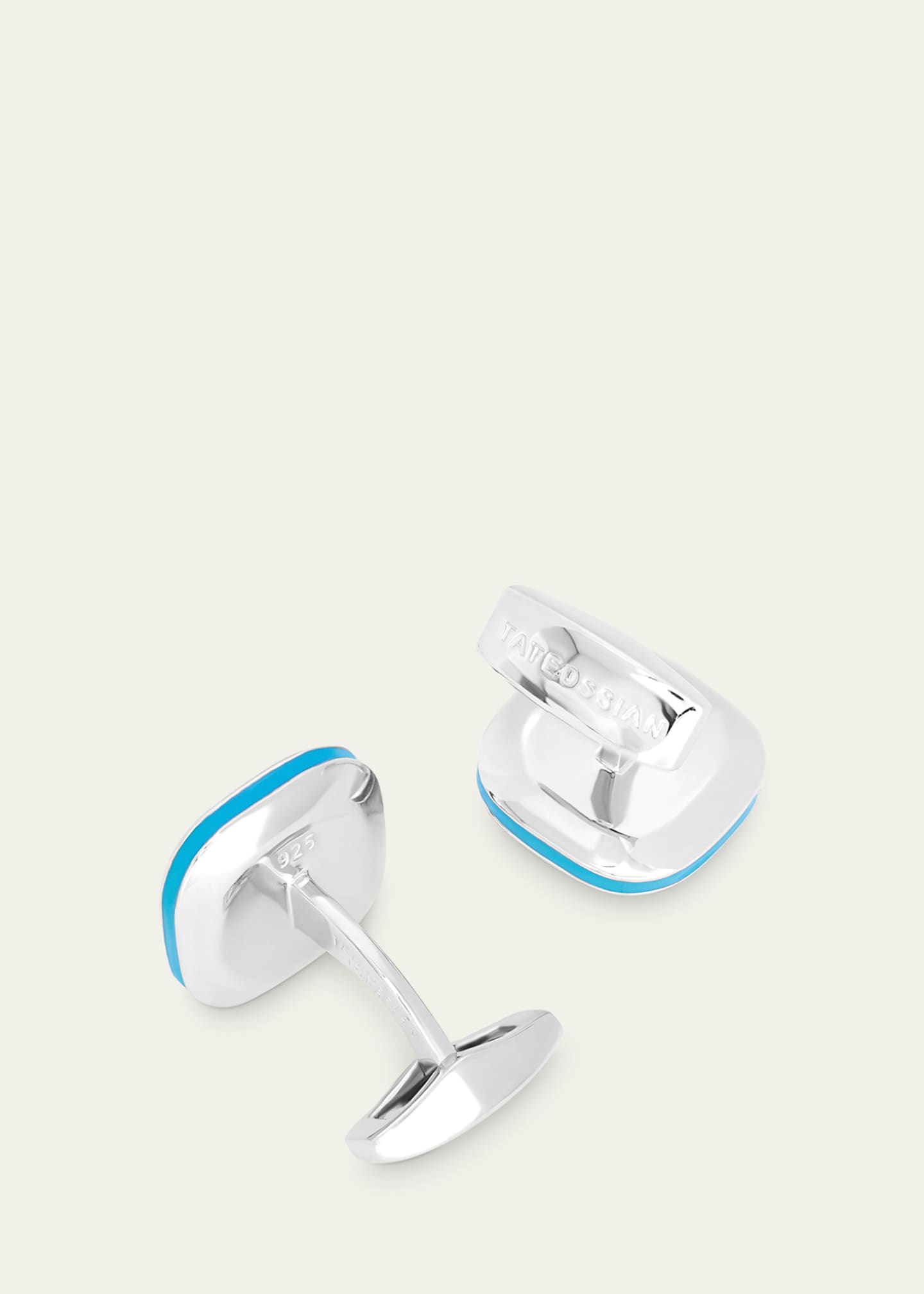 Tateossian Men's Apatite Doppione Cushion Cufflinks Image 4 of 4