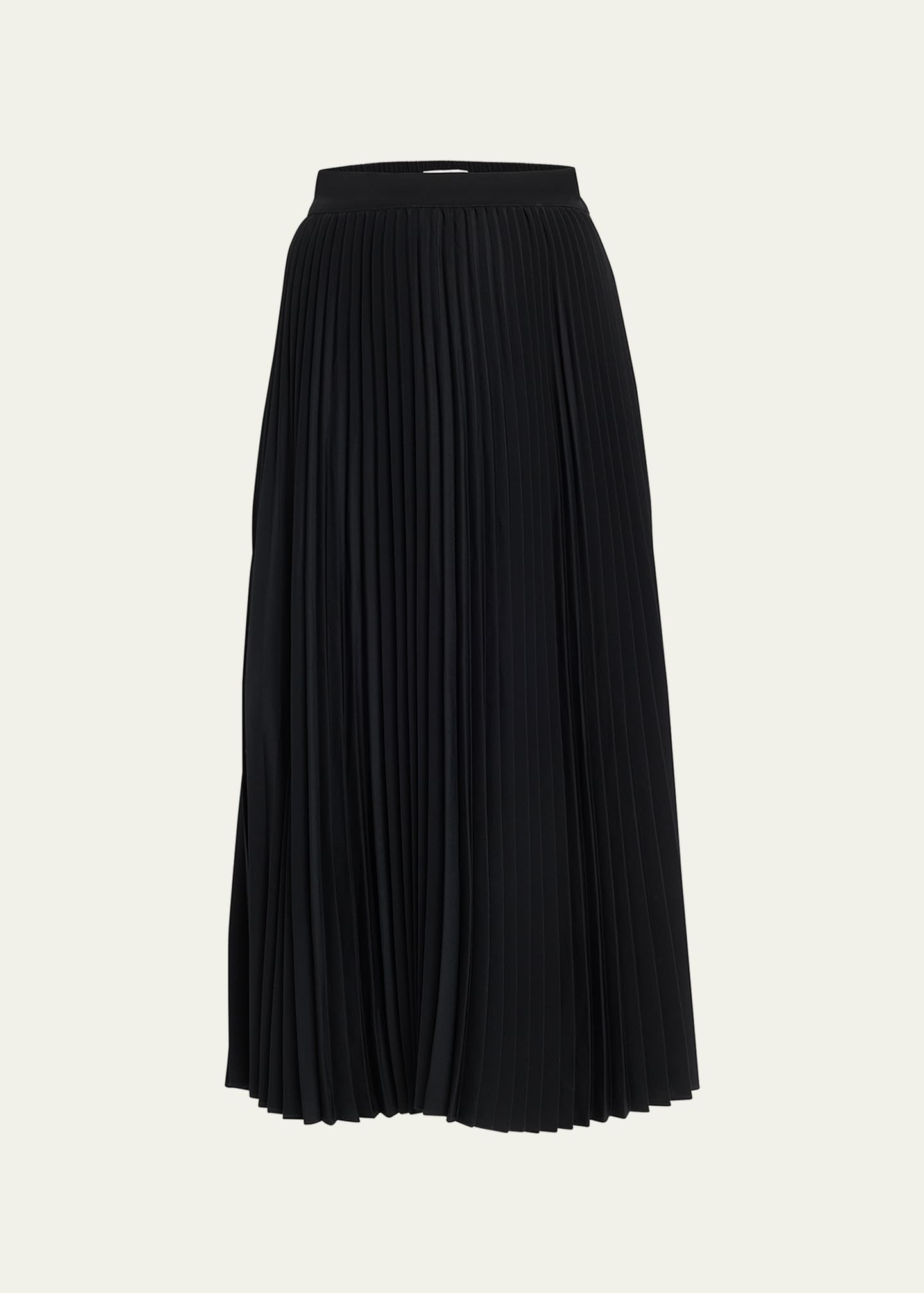 Black pleated top midi skirt 07