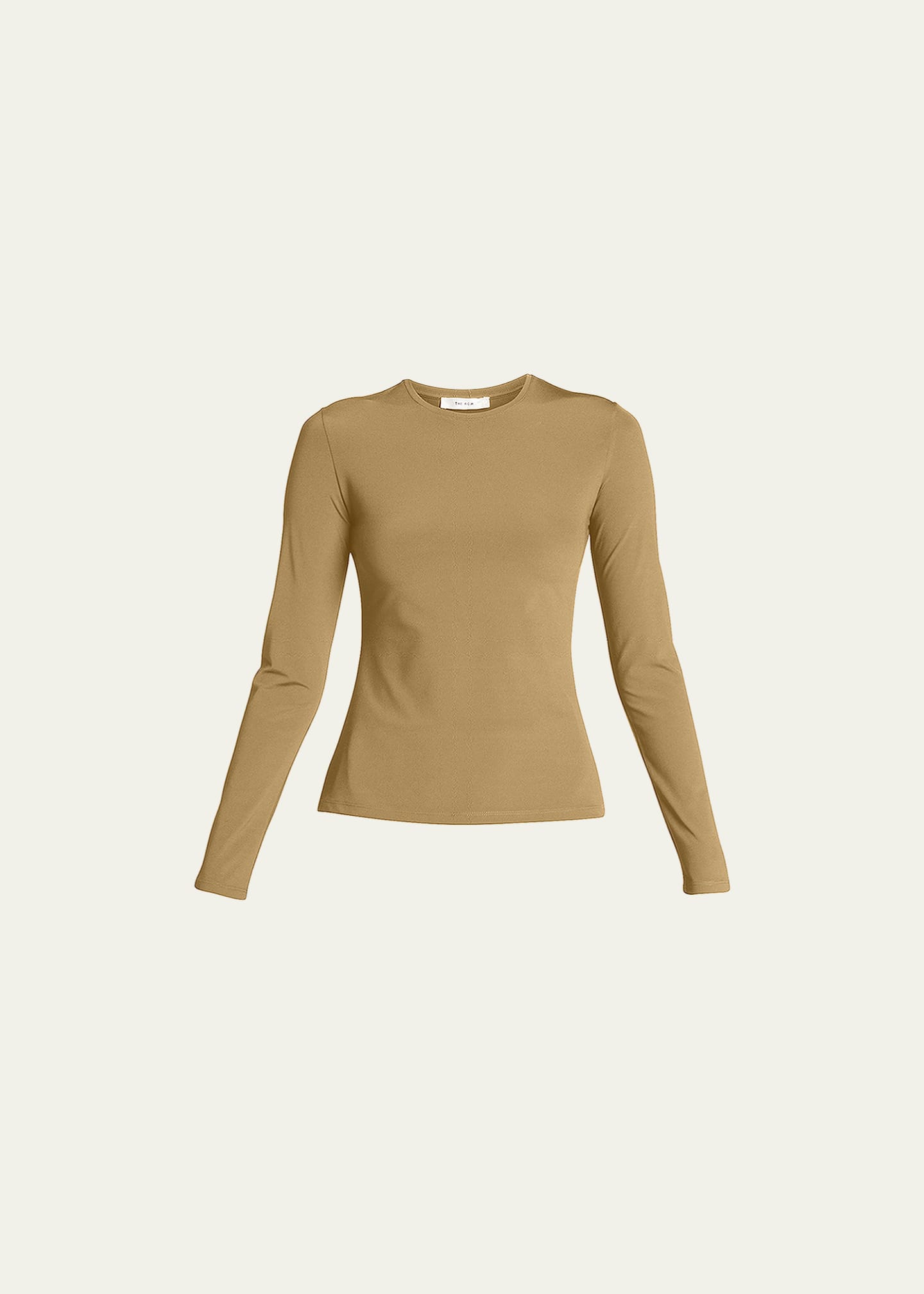 THE ROW Inverness Long-Sleeve Crepe Top Image 1 of 5
