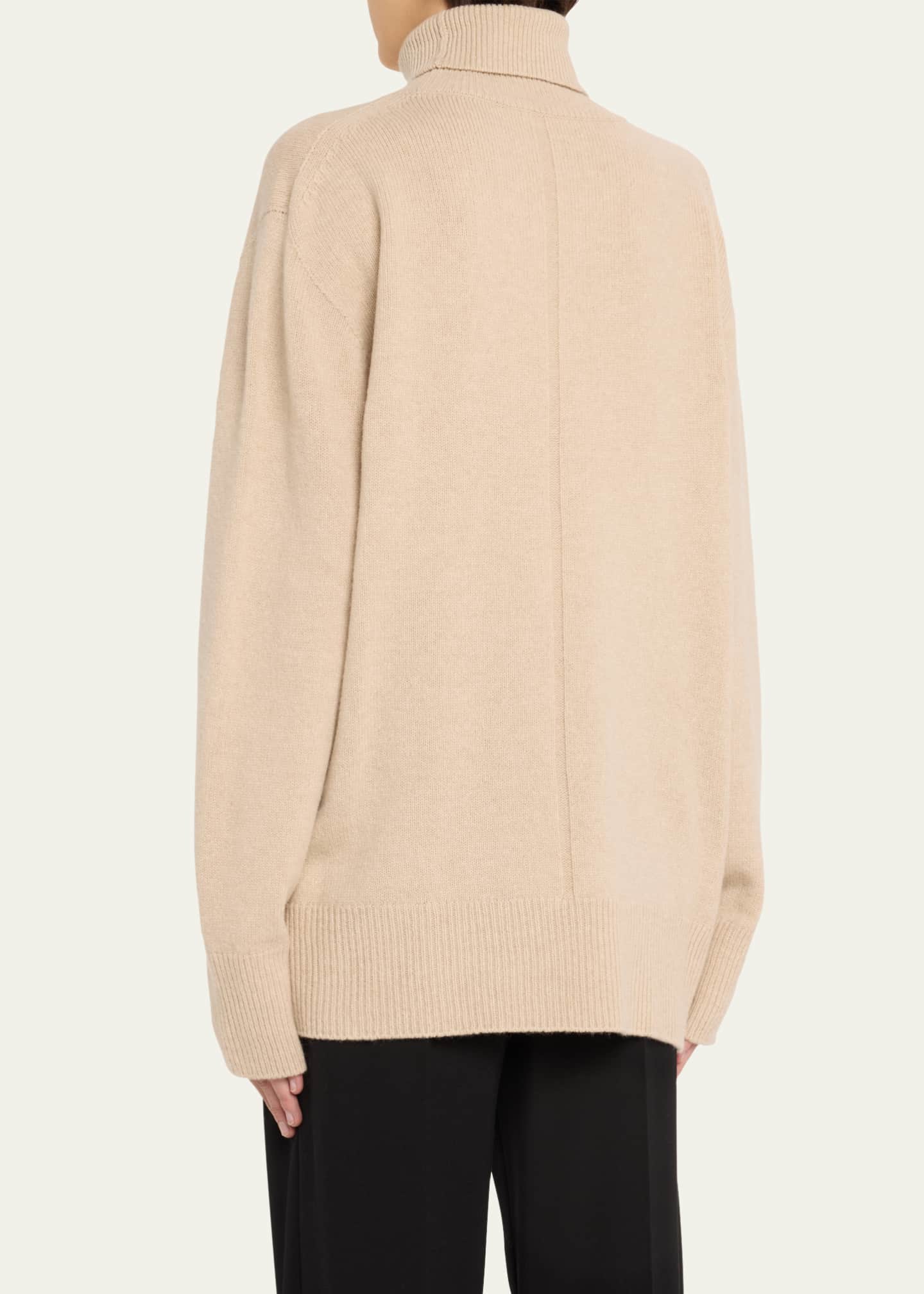 THE ROW Stepny Wool-Cashmere Turtleneck Top Image 3 of 5
