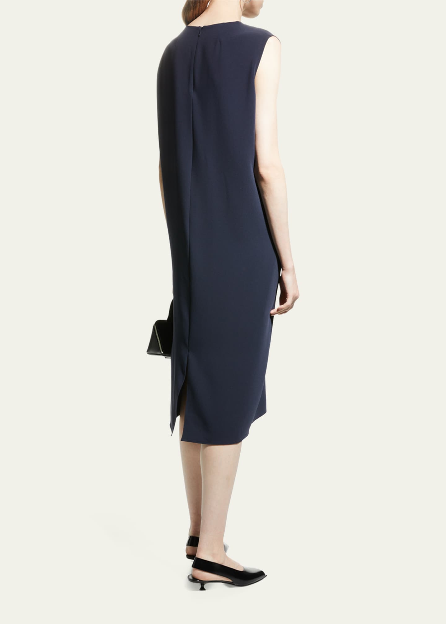 The Row MIRNA DRESS ザ ロウ ミディ丈ワンピース濃紺 THE ROW Mirna Midi Dress - Bergdorf Goodman
