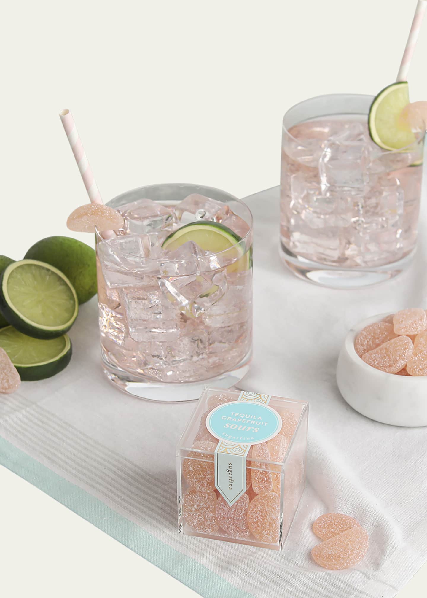 Sugarfina Tequila Grapefruit Sours, Small Cube 4piece Candy Set