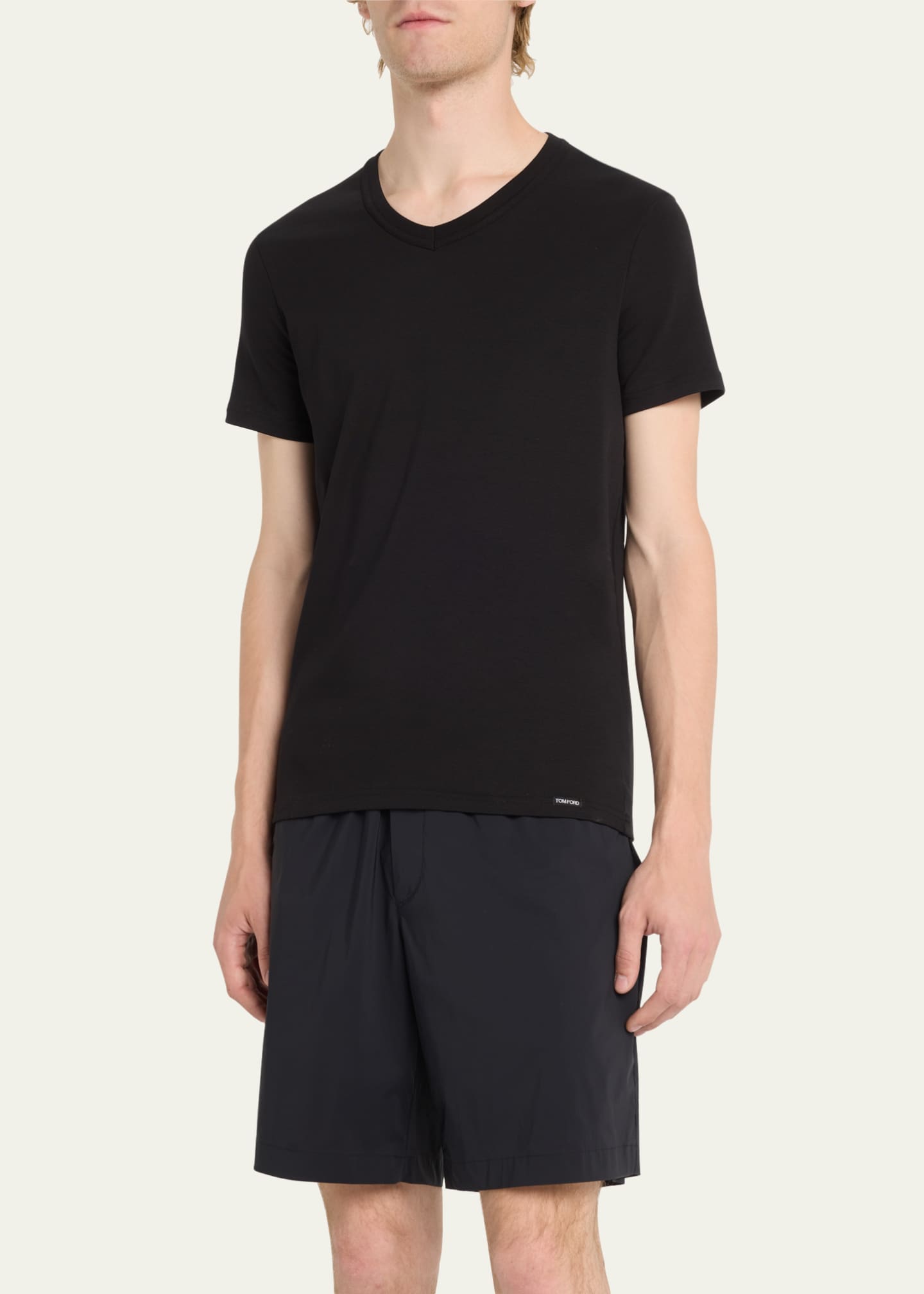 TOM FORD Men's Cotton Stretch Jersey T-shirt Image 4 of 5
