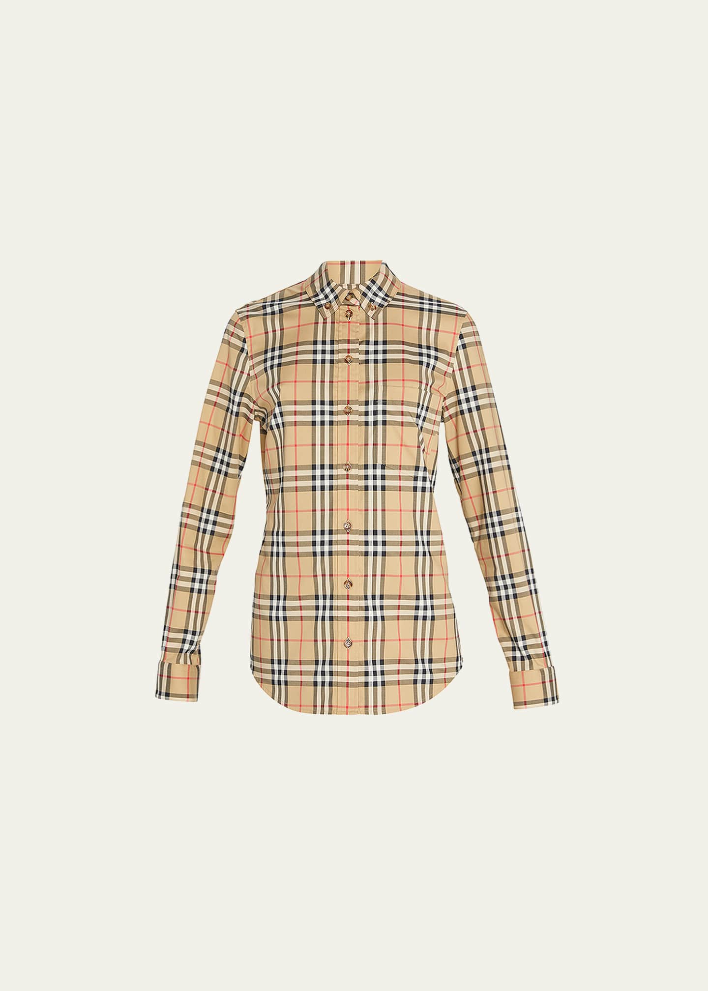 Burberry Lapwing Vintage Check Cotton Shirt Bergdorf Goodman