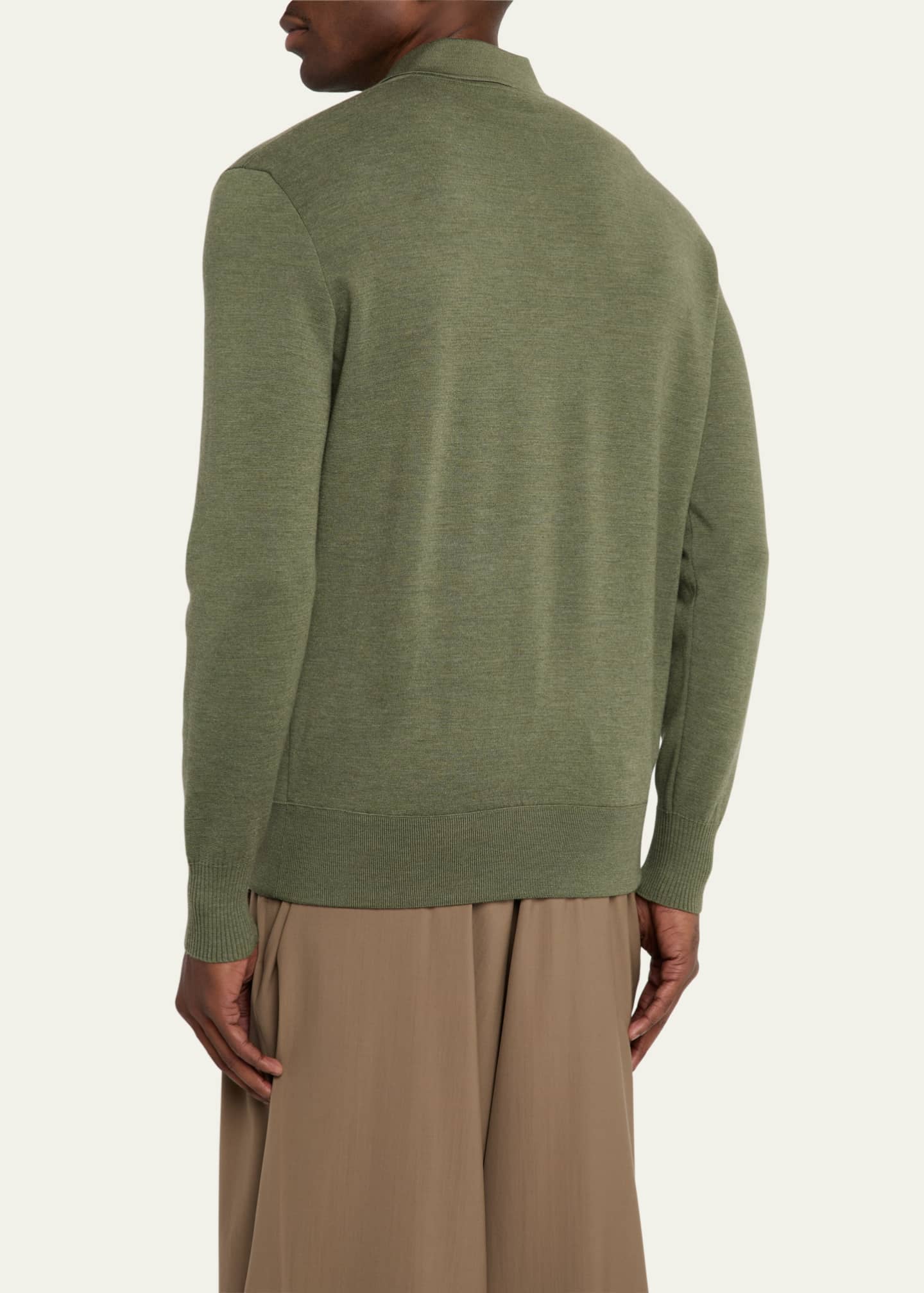 Loro Piana Men's Empire Wish Buttonless Polo Shirt Image 3 of 5