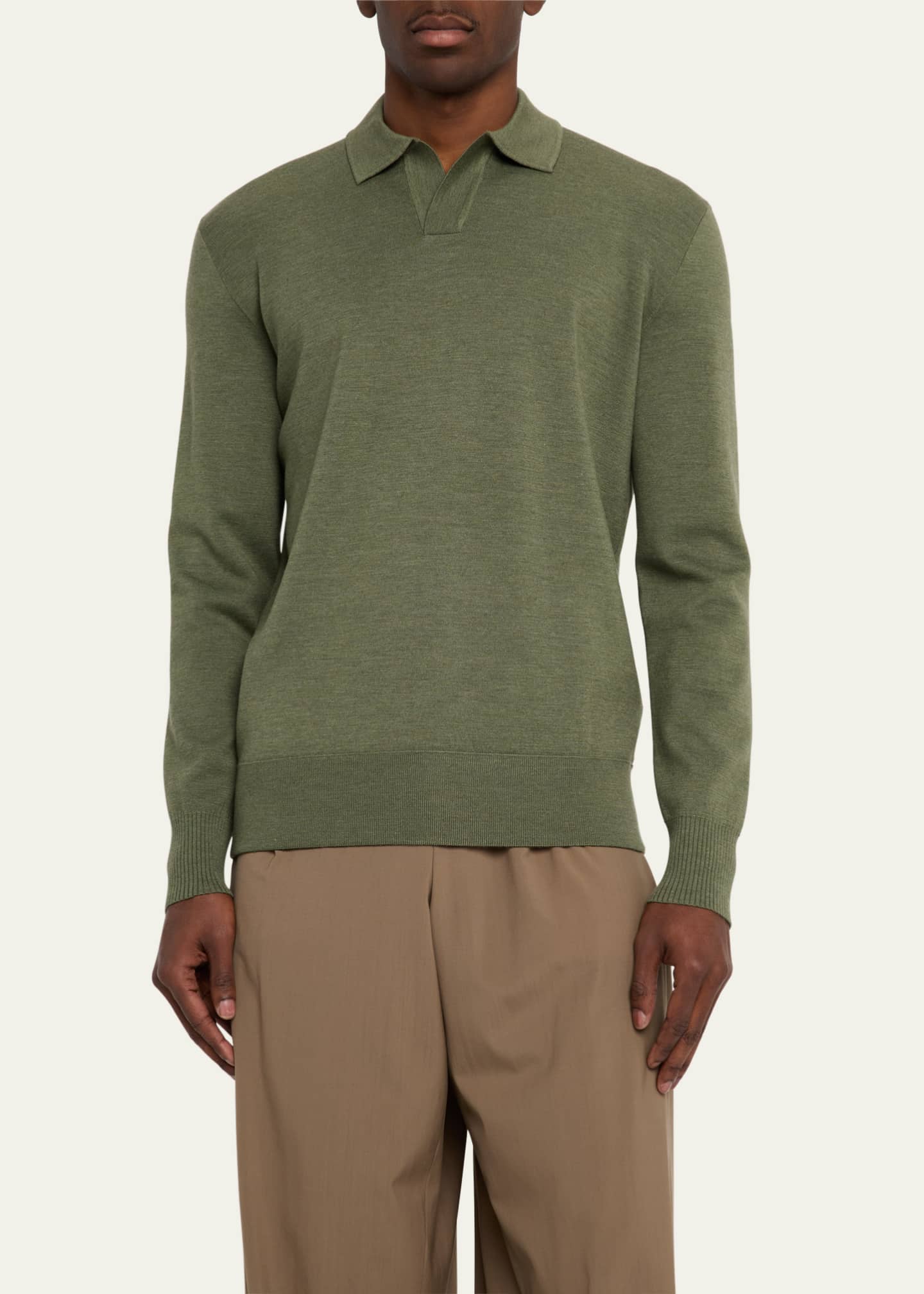 Loro Piana Men's Empire Wish Buttonless Polo Shirt Image 4 of 5