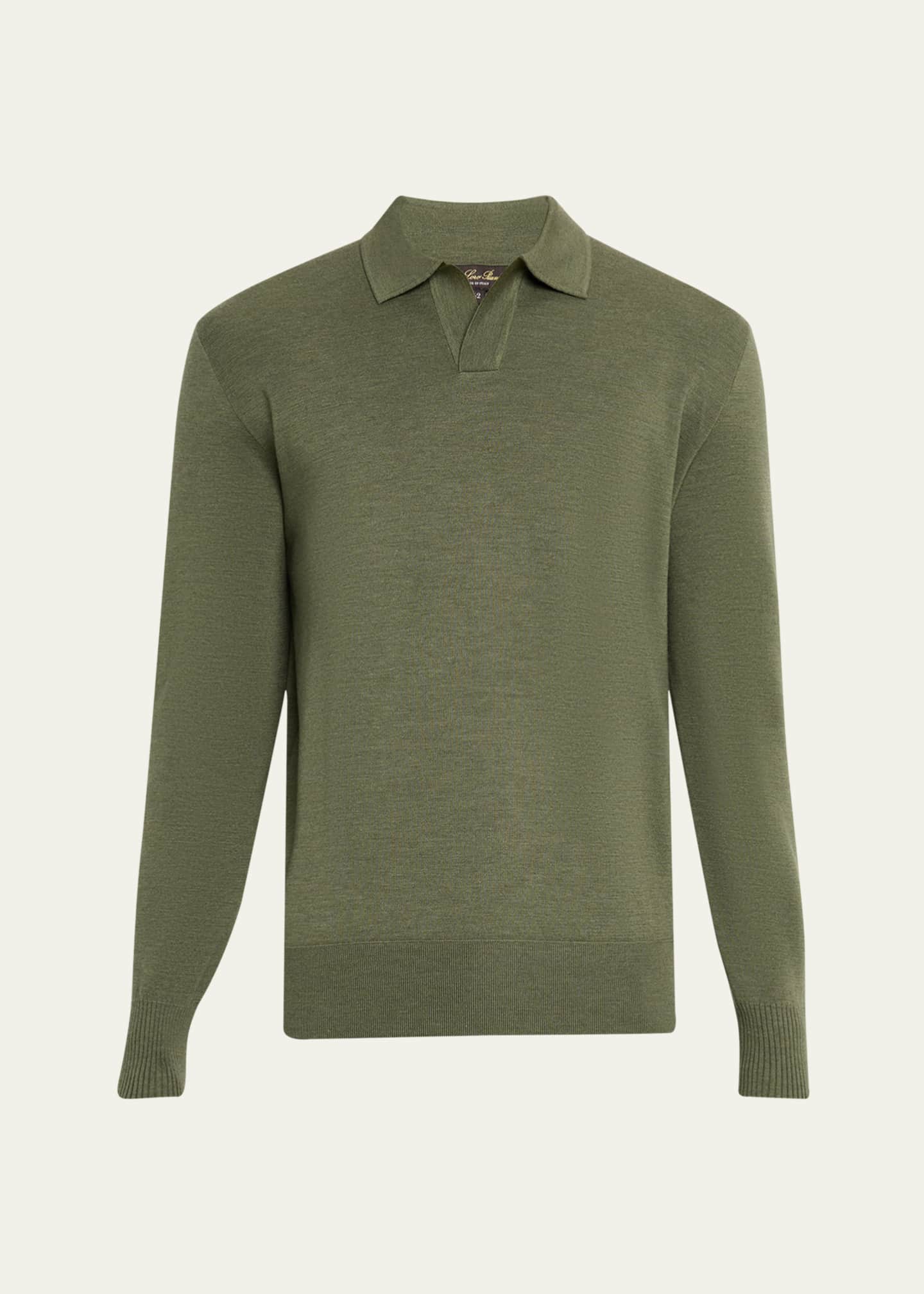 Loro Piana Men's Empire Wish Buttonless Polo Shirt Image 1 of 5