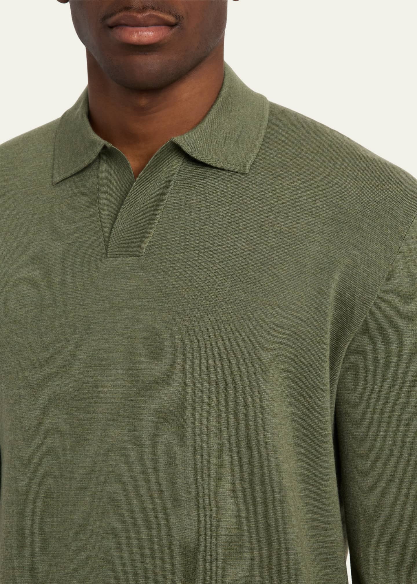 Loro Piana Men's Empire Wish Buttonless Polo Shirt Image 5 of 5