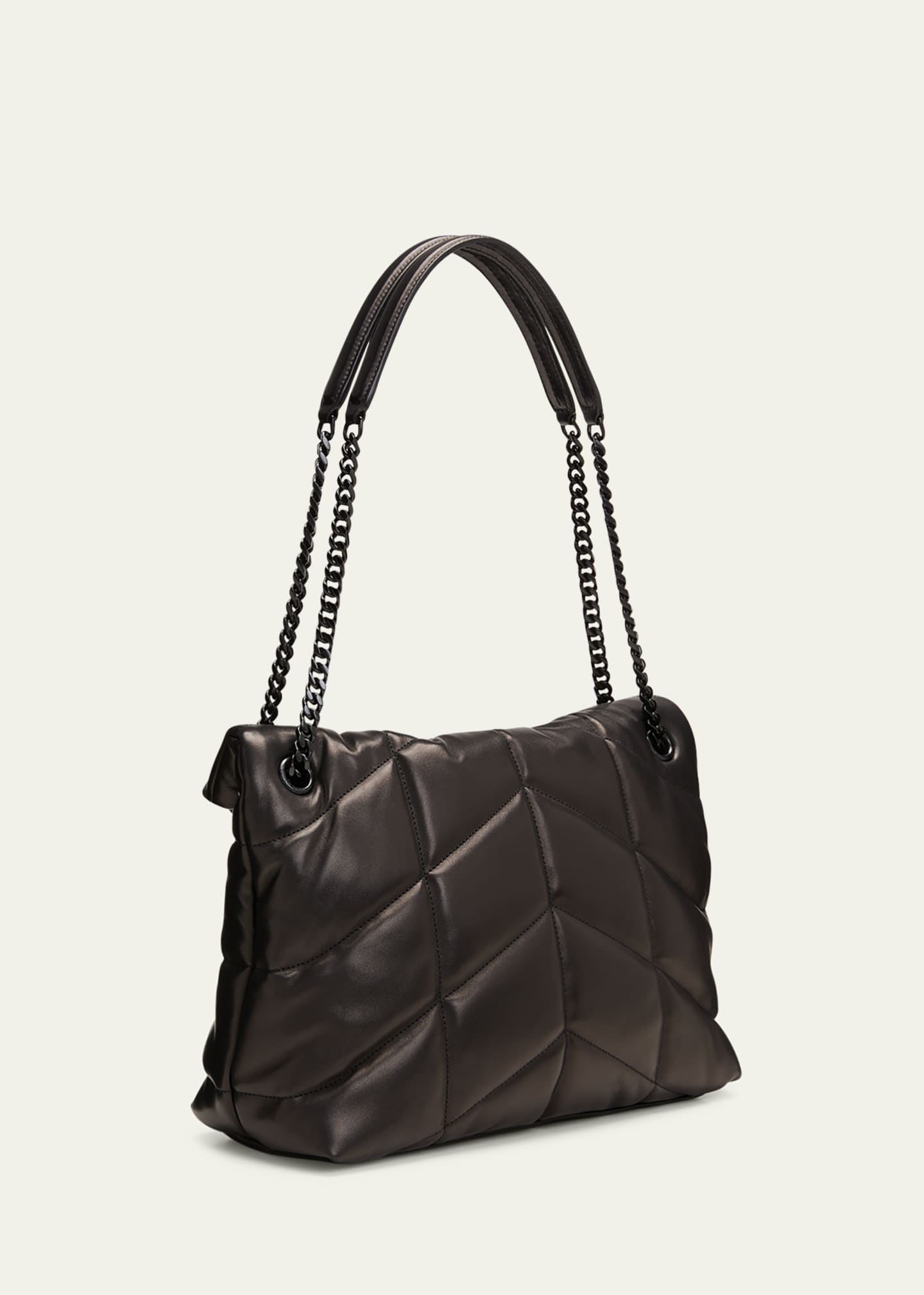 Saint Laurent Lou Puffer Medium YSL Shoulder Bag in Quilted Leather ...