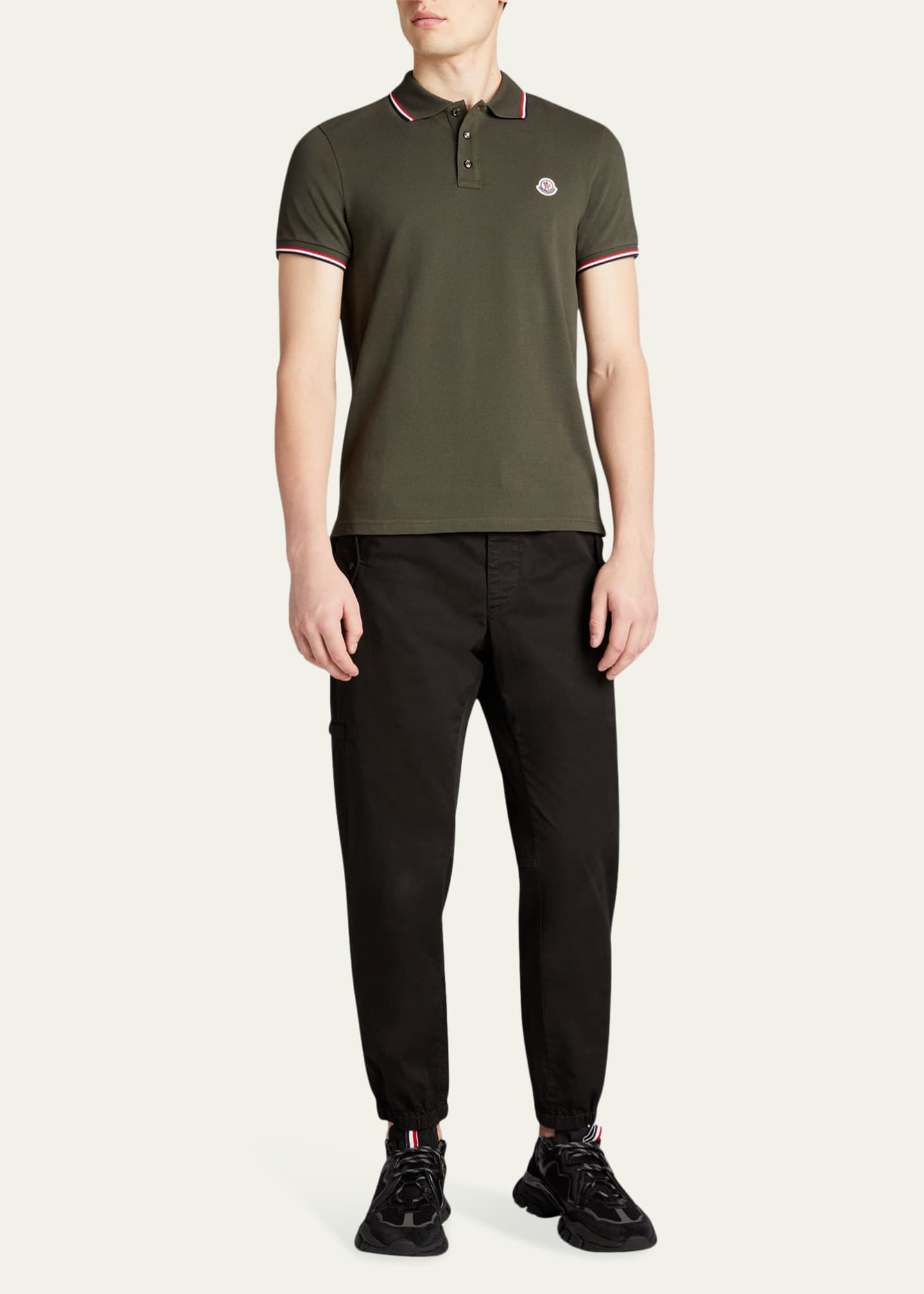 Tipped cotton piqué hot sale polo shirt