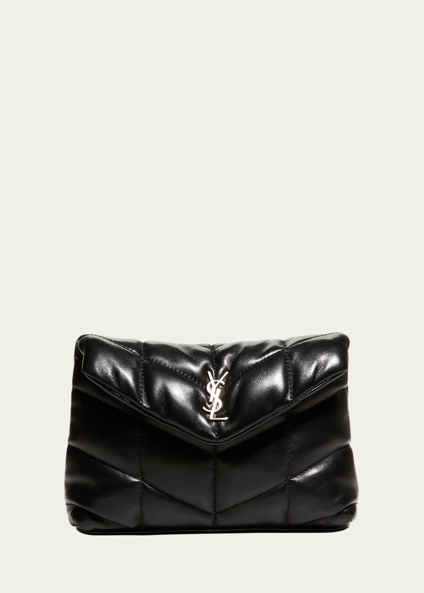 Saint Laurent Lou Puffer YSL Pouch in Quilted Leather Bergdorf Goodman