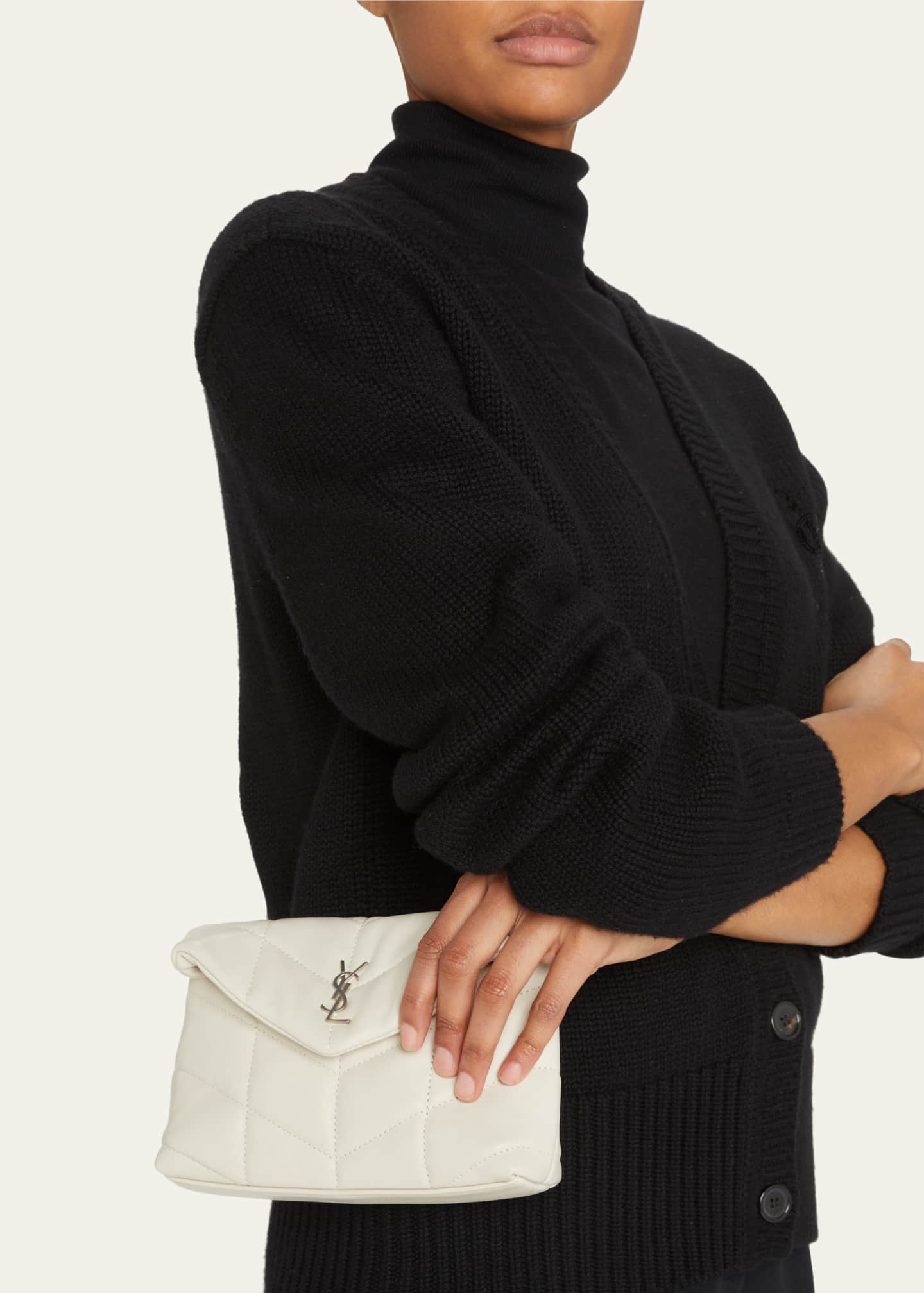 Saint Laurent Lou Puffer YSL Pouch in Quilted Leather Bergdorf Goodman