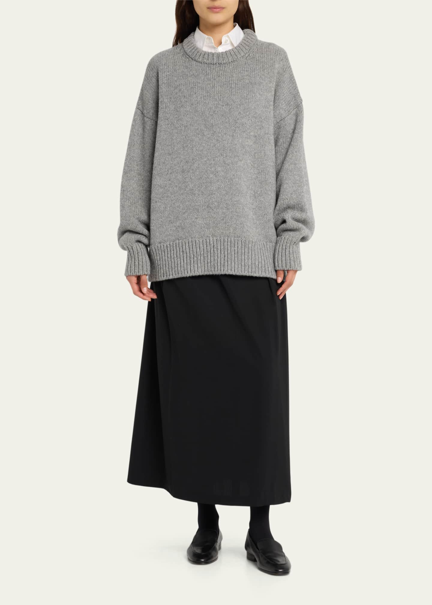 THE ROW Ophelia Wool-Cashmere Sweater Image 2 of 5