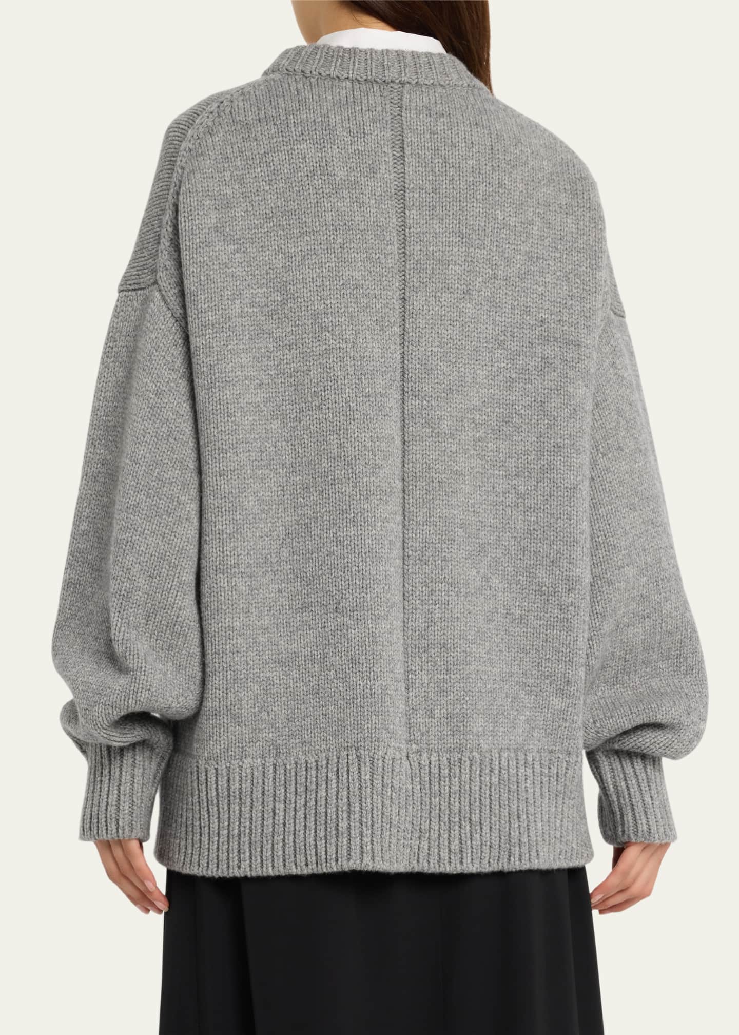 THE ROW Ophelia Wool-Cashmere Sweater Image 3 of 5