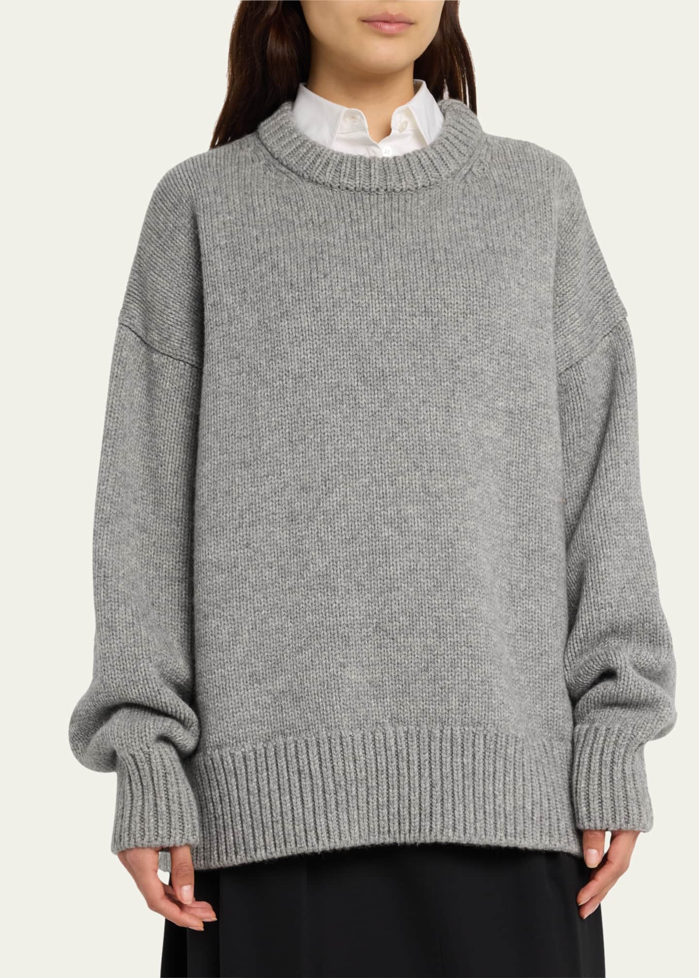 THE ROW Ophelia Wool-Cashmere Sweater Image 4 of 5