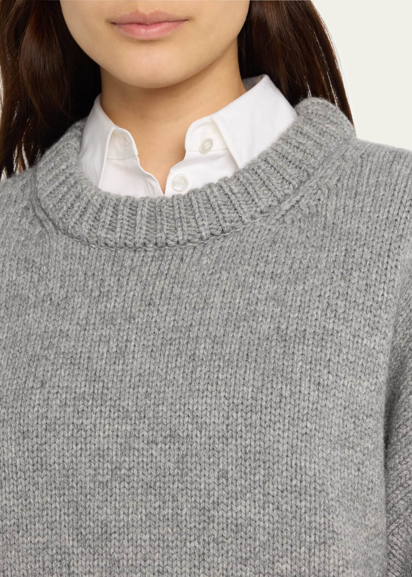 THE ROW Ophelia Wool-Cashmere Sweater Image 5 of 5