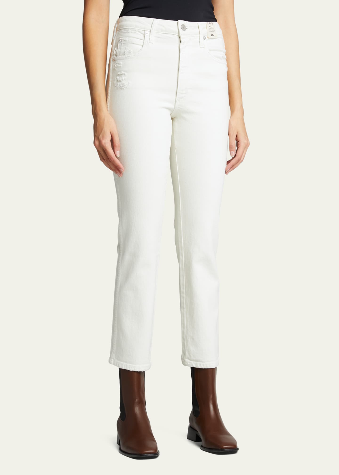 AMO Denim Bella Flare Jeans w/ Released Hem Image 4 of 5