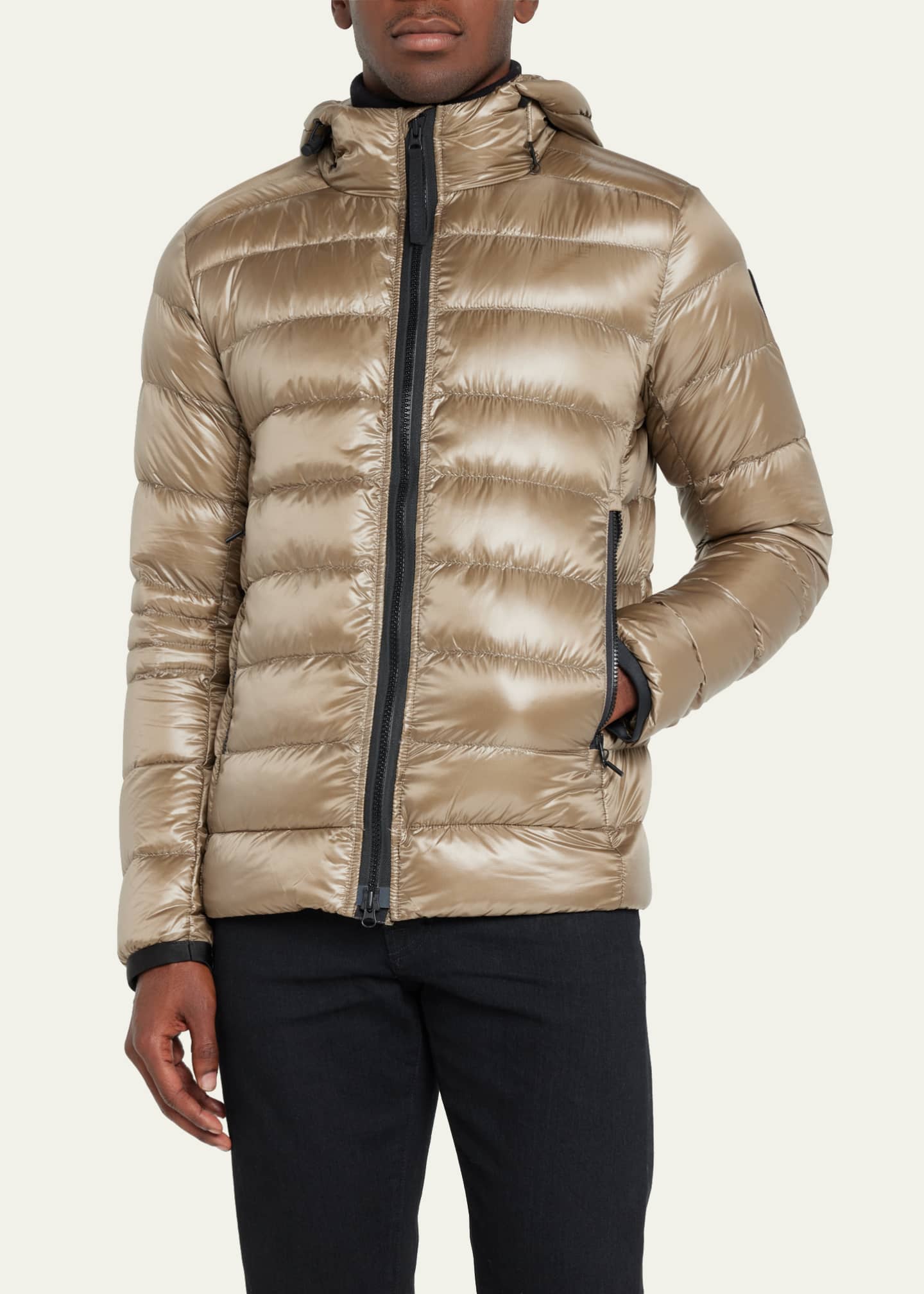 Men's High Shine Quilted Zip Through Jacket