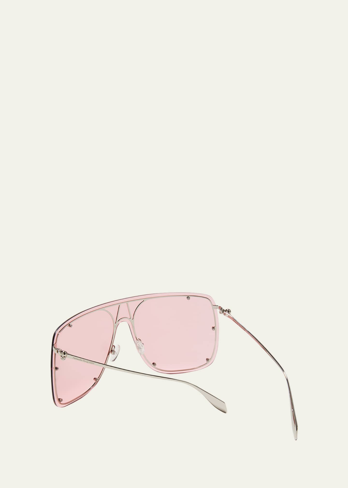 Alexander McQueen Studded Skull Shield Sunglasses Bergdorf Goodman