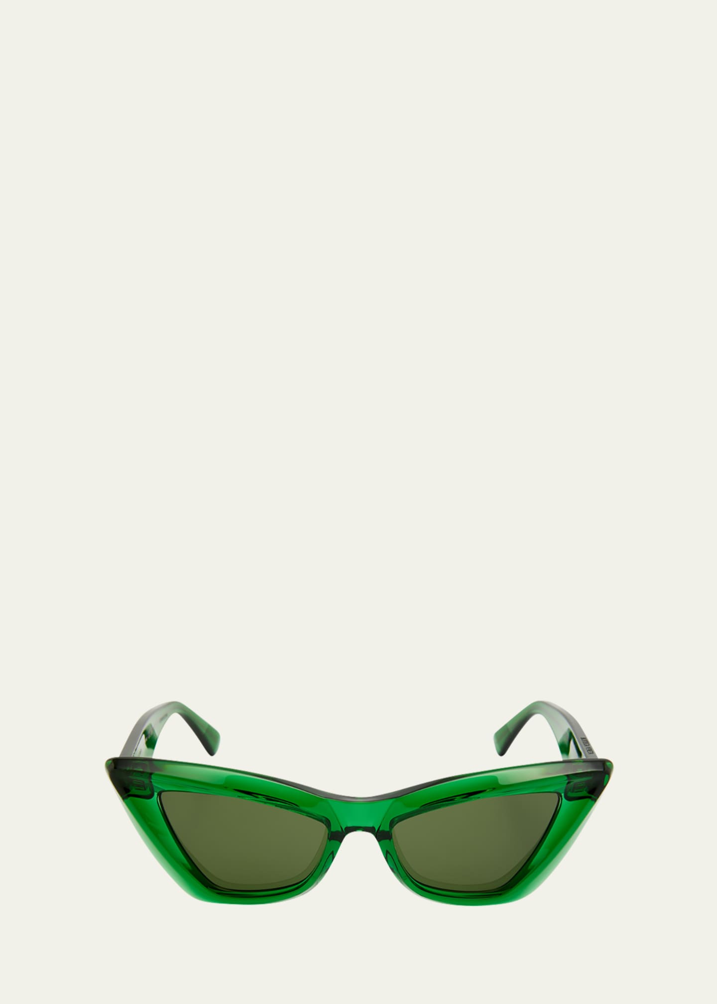 Bottega Veneta Green Cat Eye Sunglasses