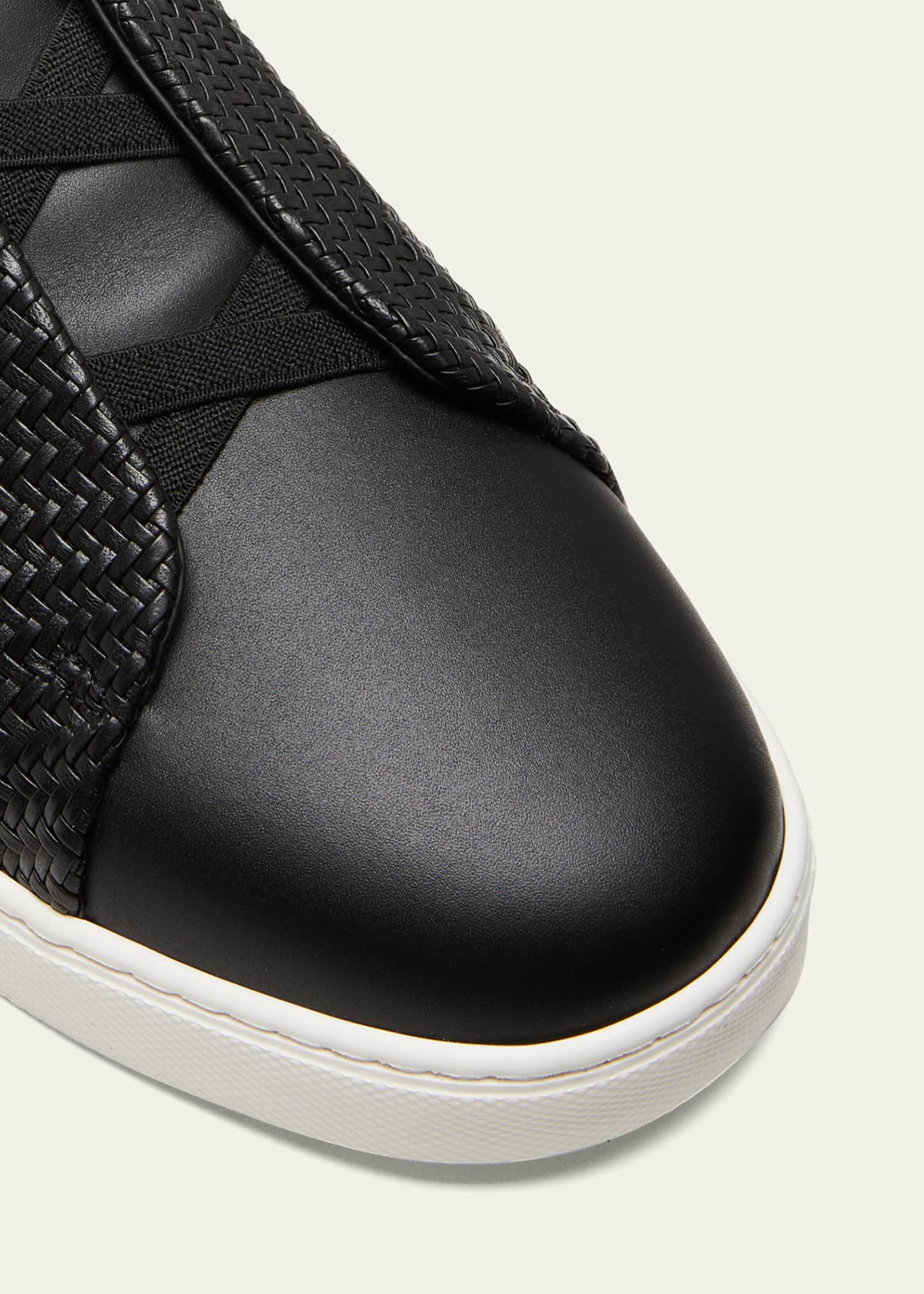 ZEGNA Men's Triple Stitch Woven Sneakers Image 5 of 5