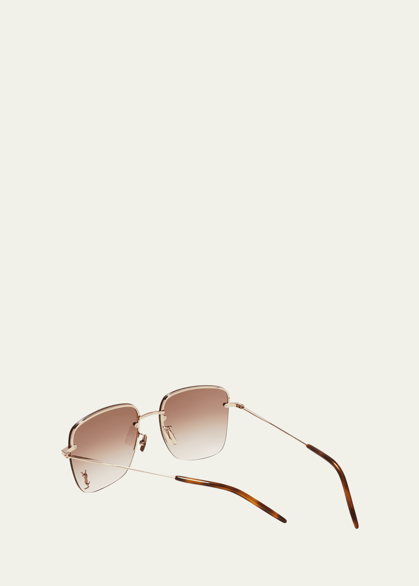 Saint Laurent YSL Rimless Square Metal Sunglasses Bergdorf Goodman