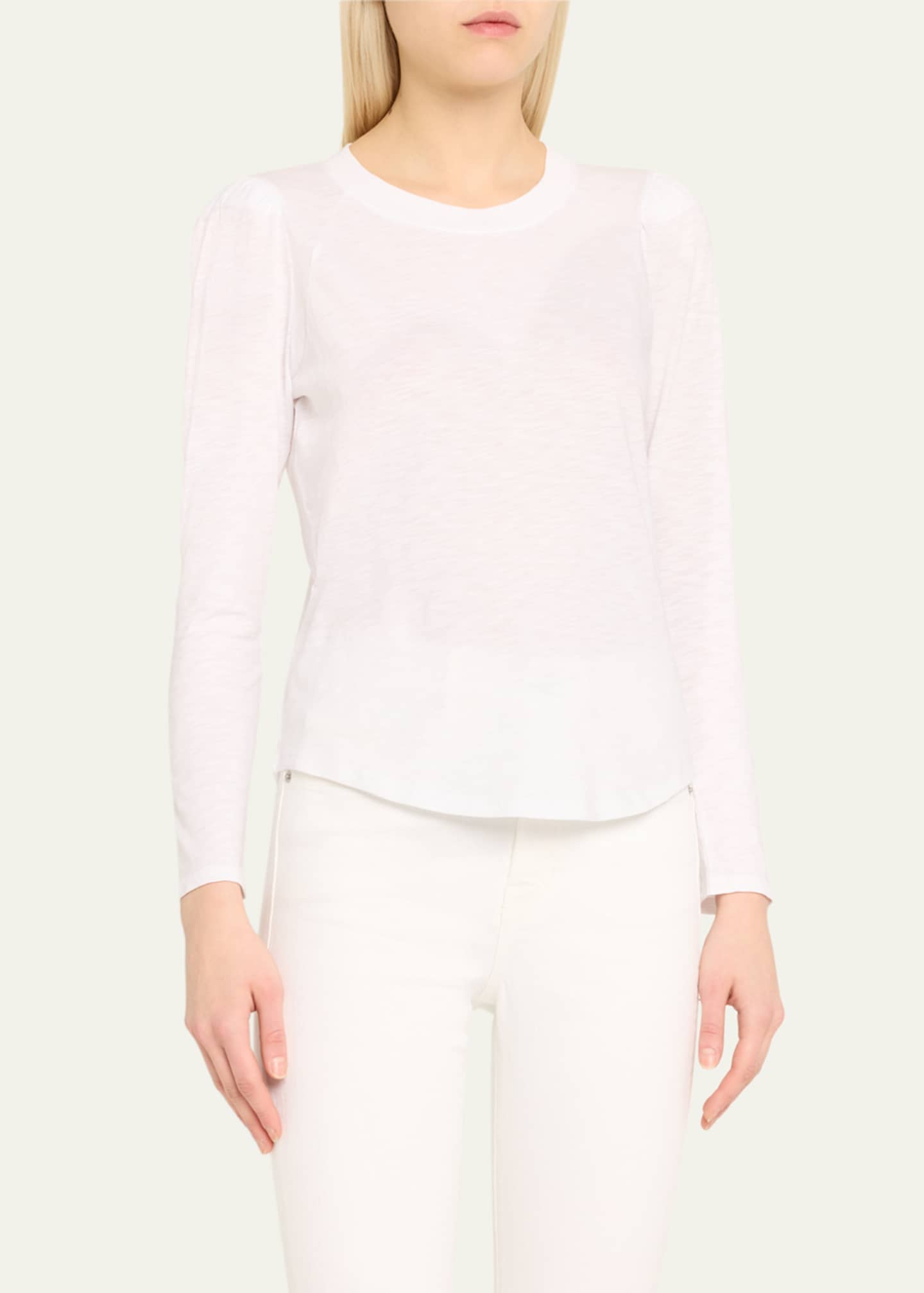 Veronica Beard Mason Long-Sleeve Baseball Tee Image 4 of 5