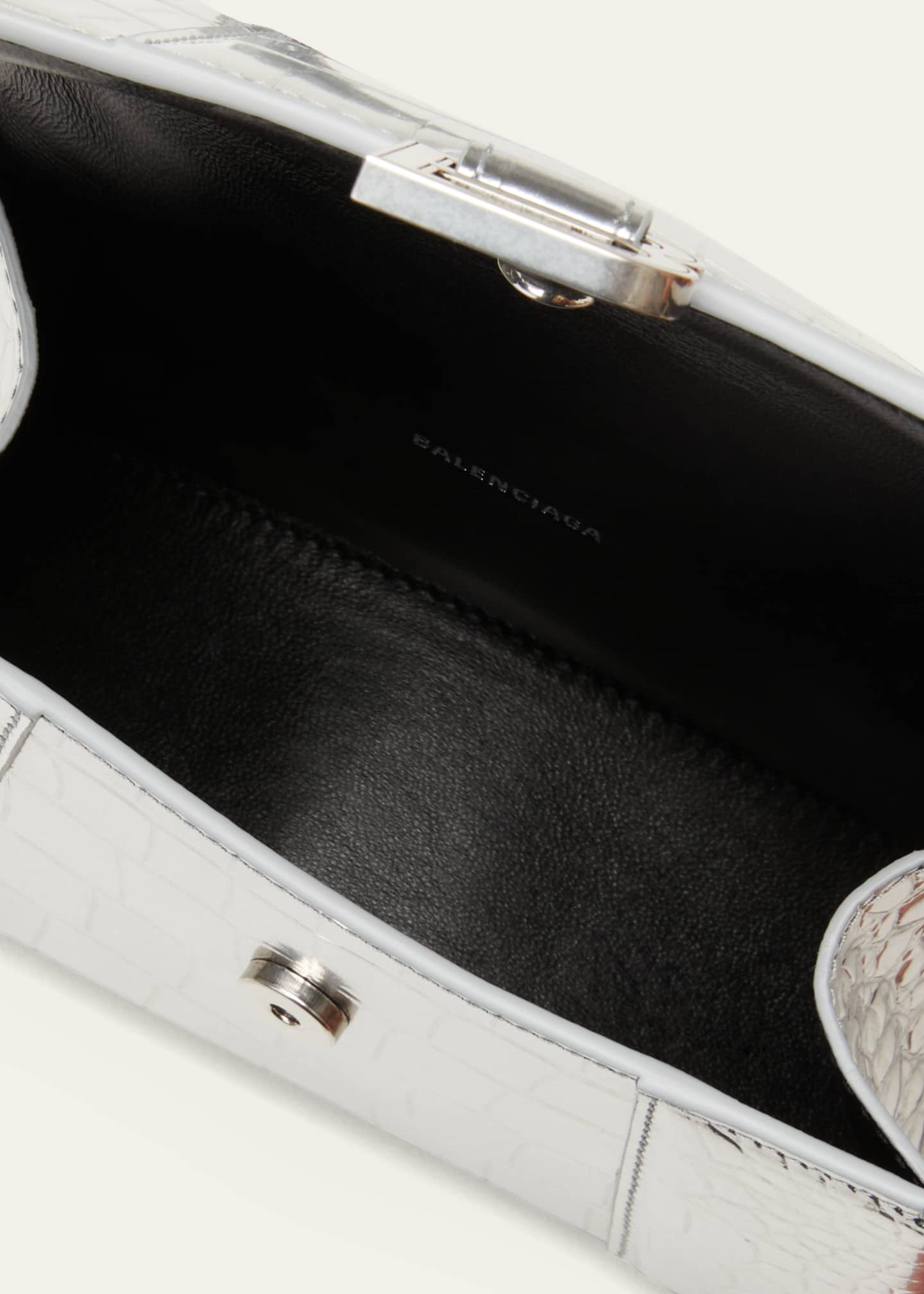 Hourglass XS Metallic Satchel Bag