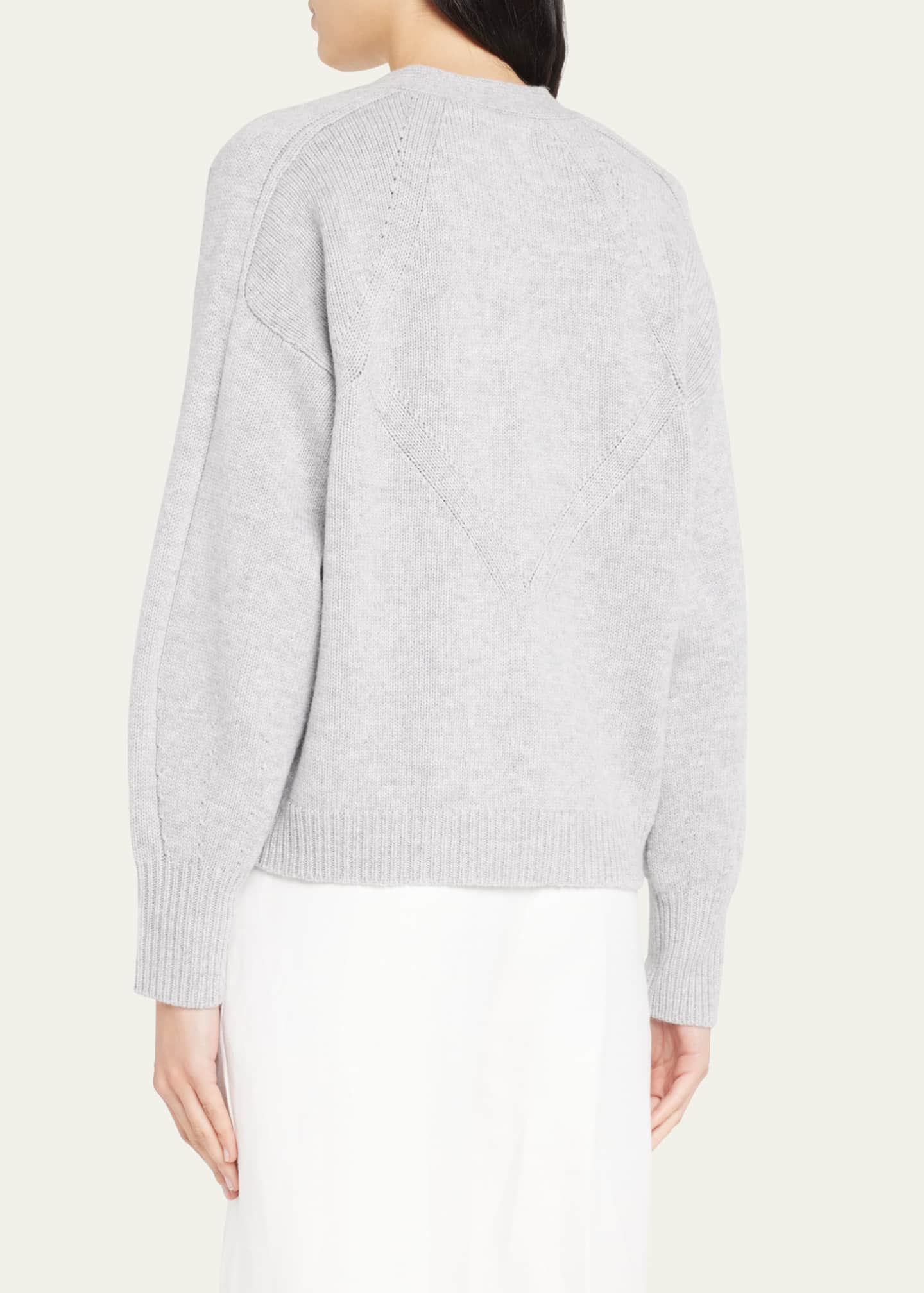 Loulou Studio Zanzibar Cropped Wool-Cashmere Cardigan Image 3 of 5