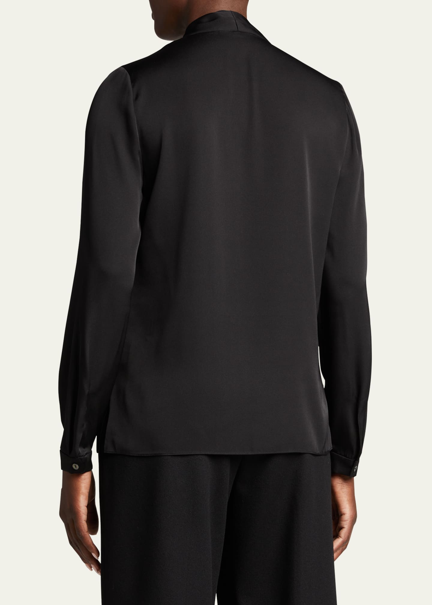 Kobi Halperin Nellie Pleated V-Neck Long-Sleeve Blouse Image 3 of 5