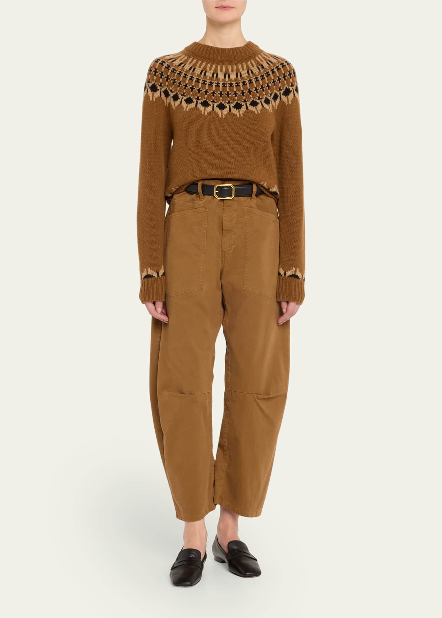 Nili Lotan Shon Mid-Rise Cropped Pants Image 2 of 5