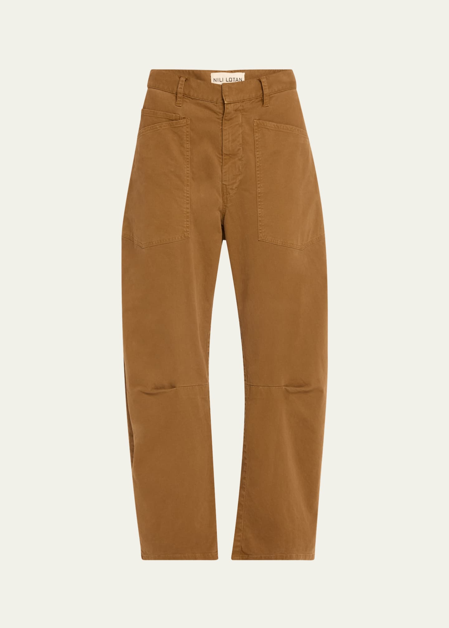 Nili Lotan Shon Mid-Rise Cropped Pants Image 1 of 5