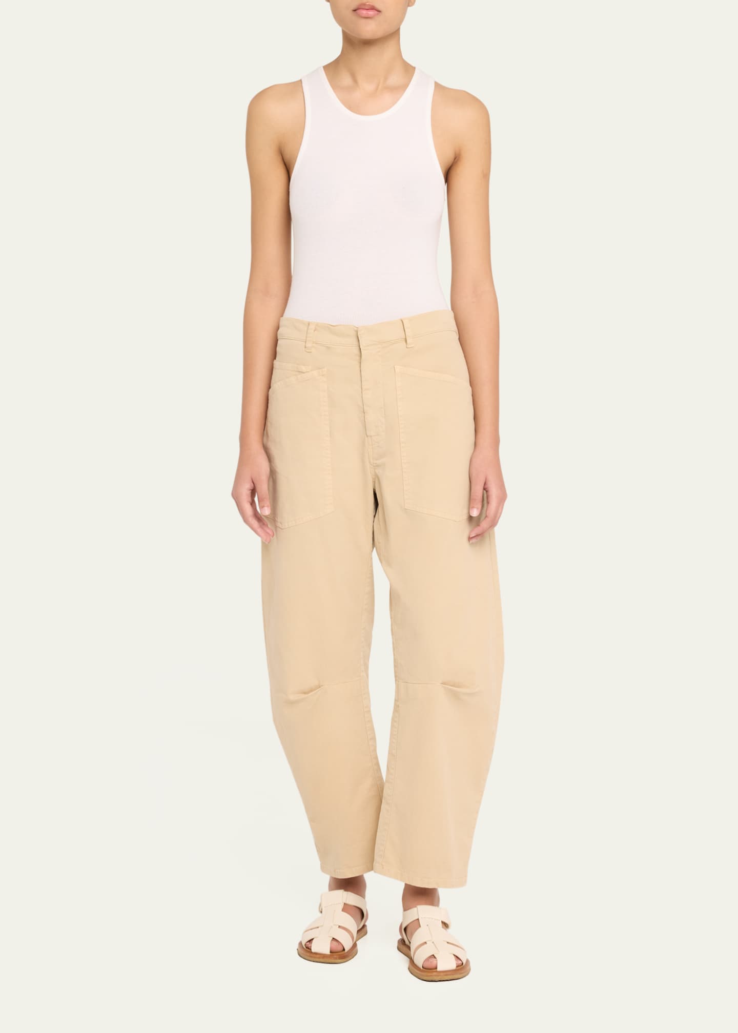 Nili Lotan Shon Mid-Rise Cropped Pants - Bergdorf Goodman