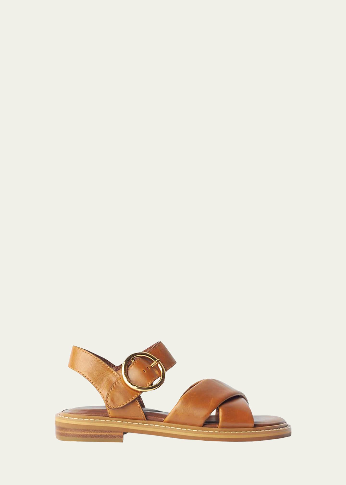 See By Chloe Lyna Leather Crisscross Sandals Bergdorf Goodman