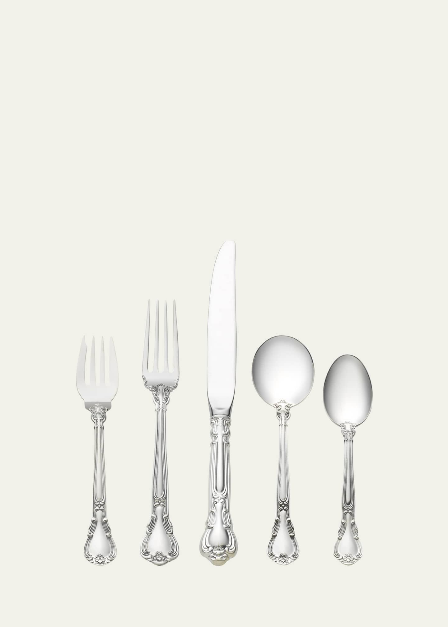 Gorham Chantilly 5 Piece Dinner Flatware Setting with Cream Soup Spoon Bergdorf Goodman
