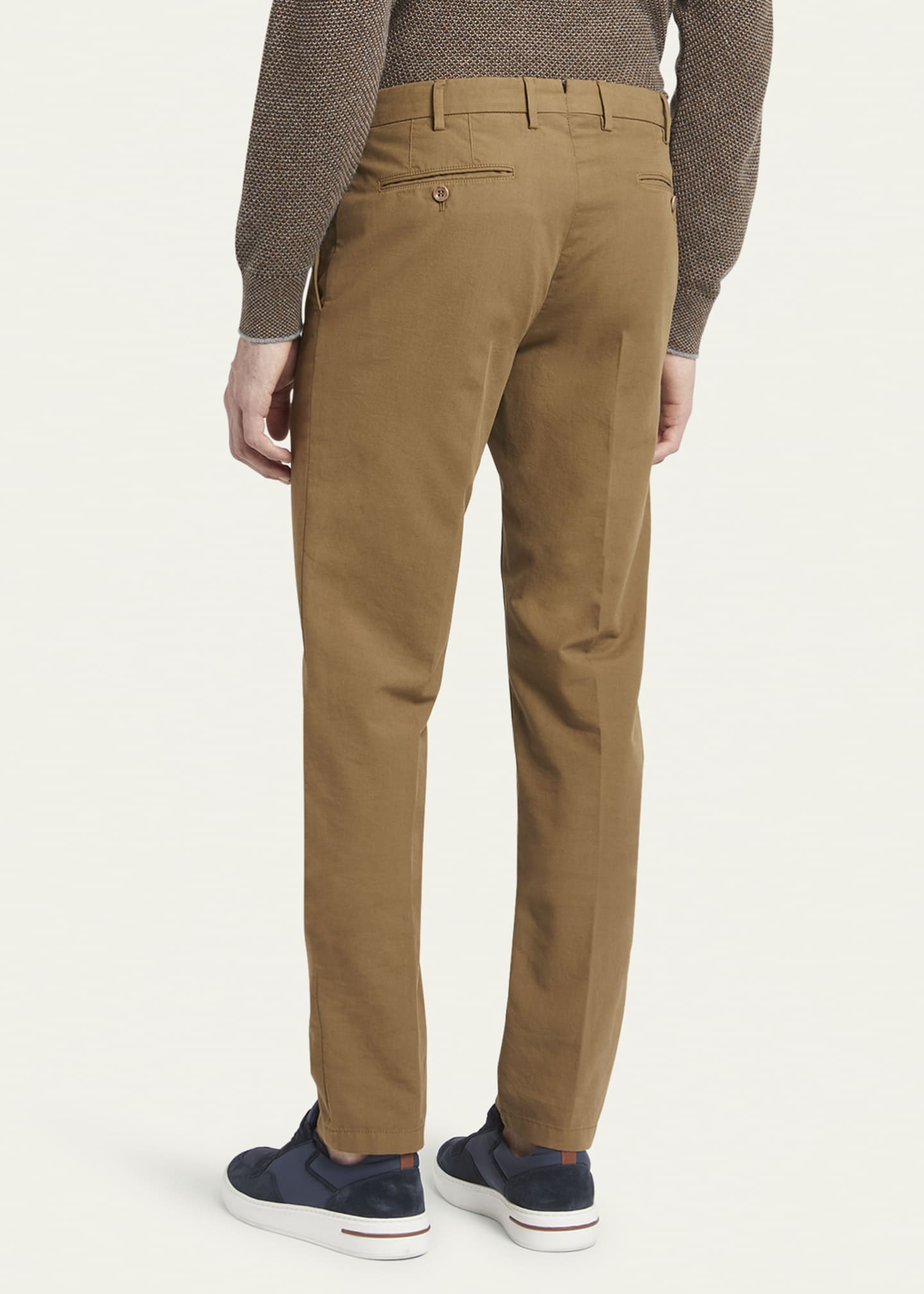 Slim cotton trousers top