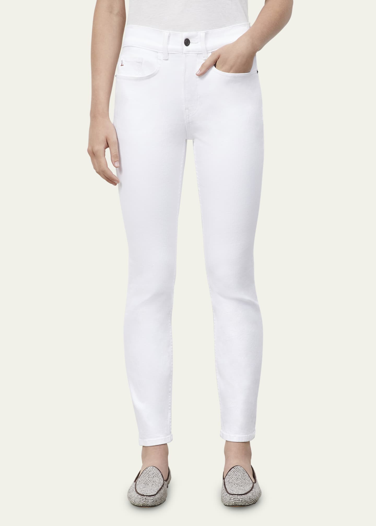 Lafayette 148 New York High Rise Straight Ankle Reeve Jean Image 4 of 5