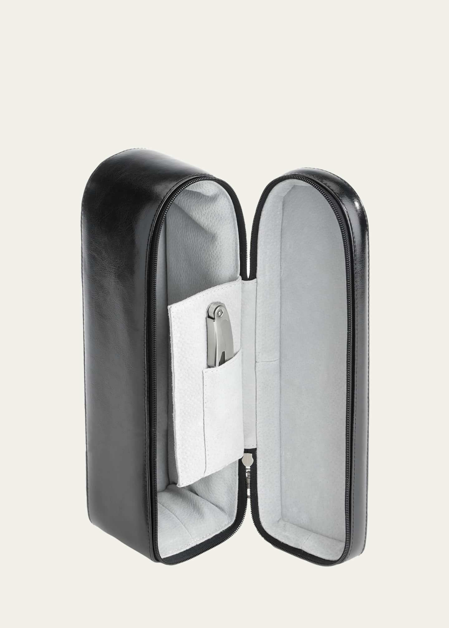 ROYCE New York Monogrammed Leather Wine Bottle Carrying Case Image 2 of 3