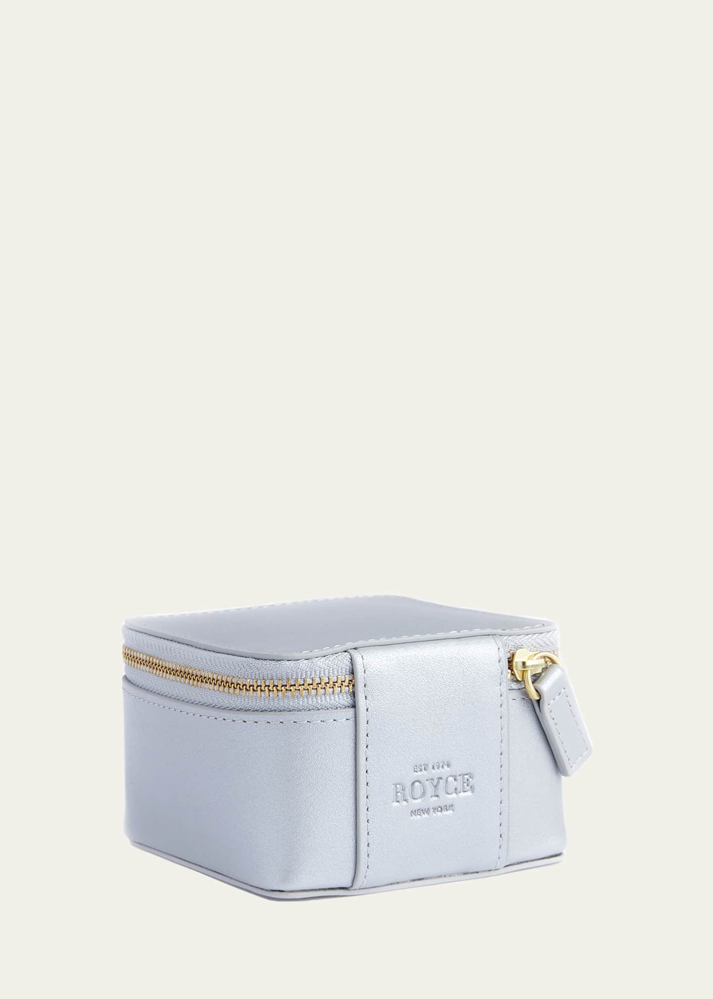ROYCE New York Monogrammed Leather Jewelry Trinket Case Image 2 of 3