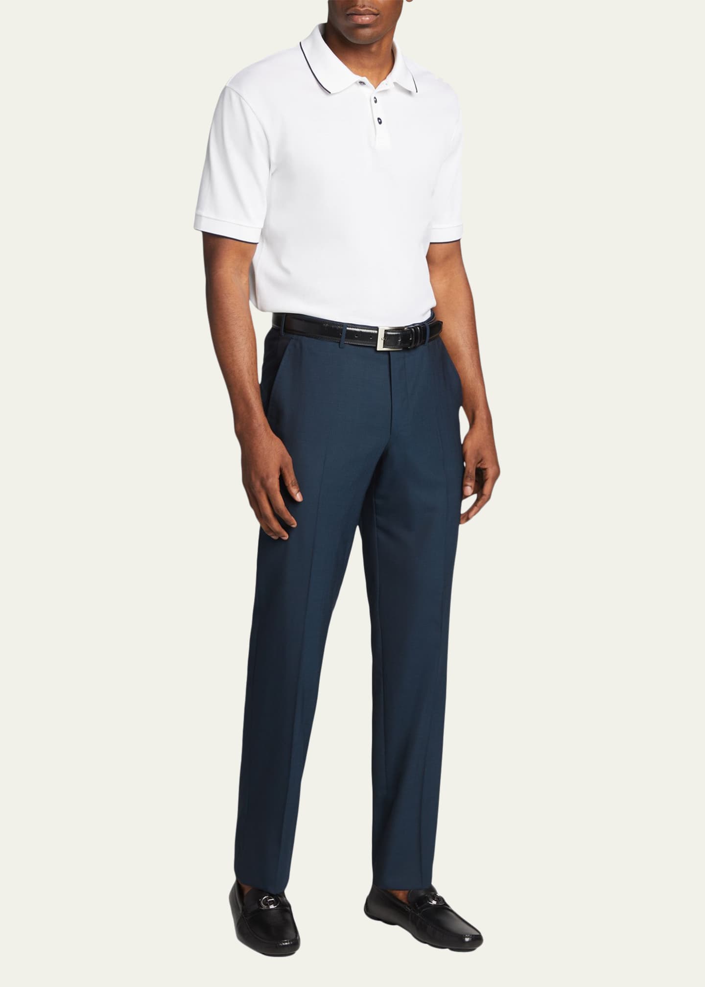 Giorgio Armani Men's Tipped Polo Shirt Image 2 of 5