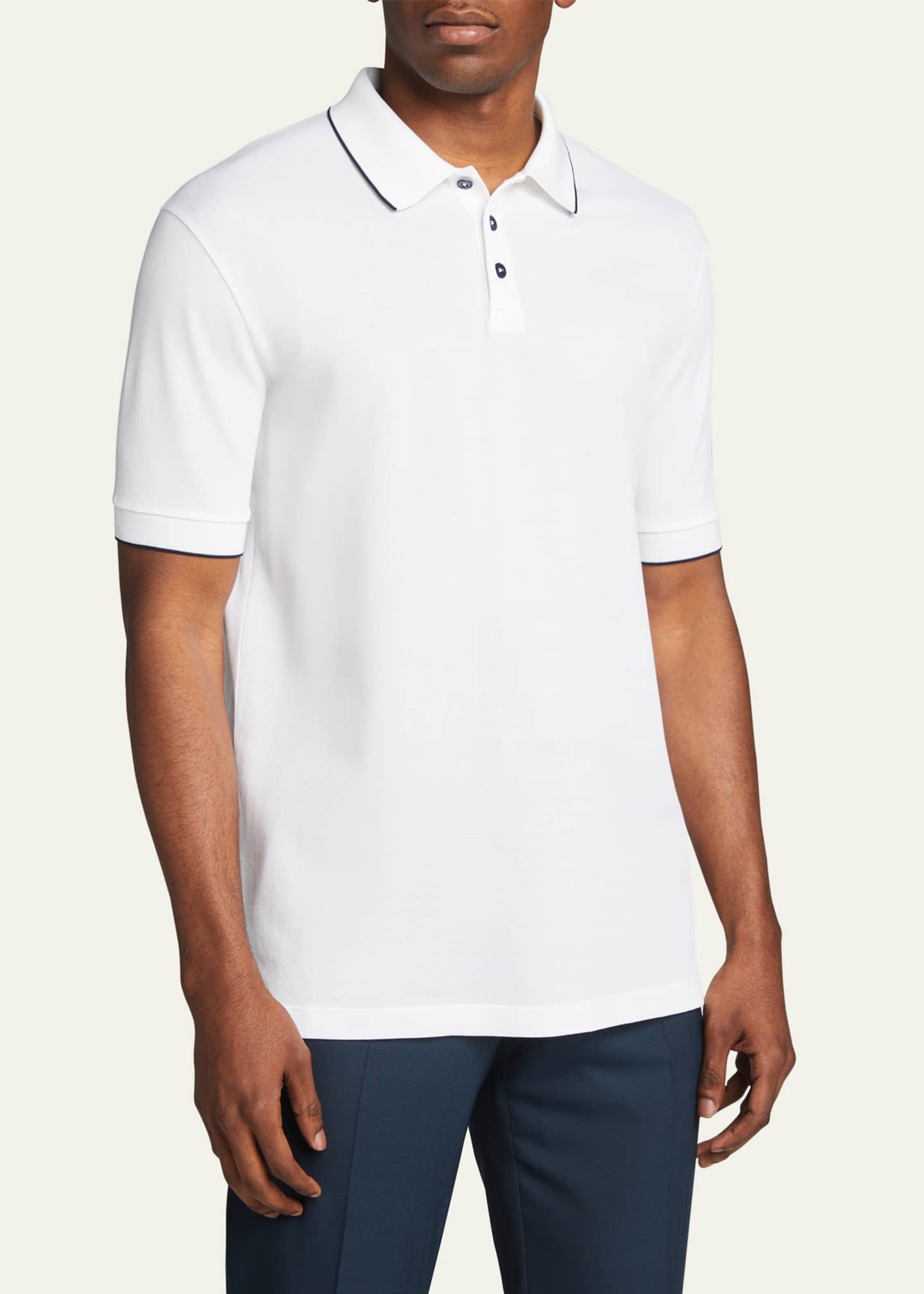 Giorgio Armani Men's Tipped Polo Shirt Image 4 of 5