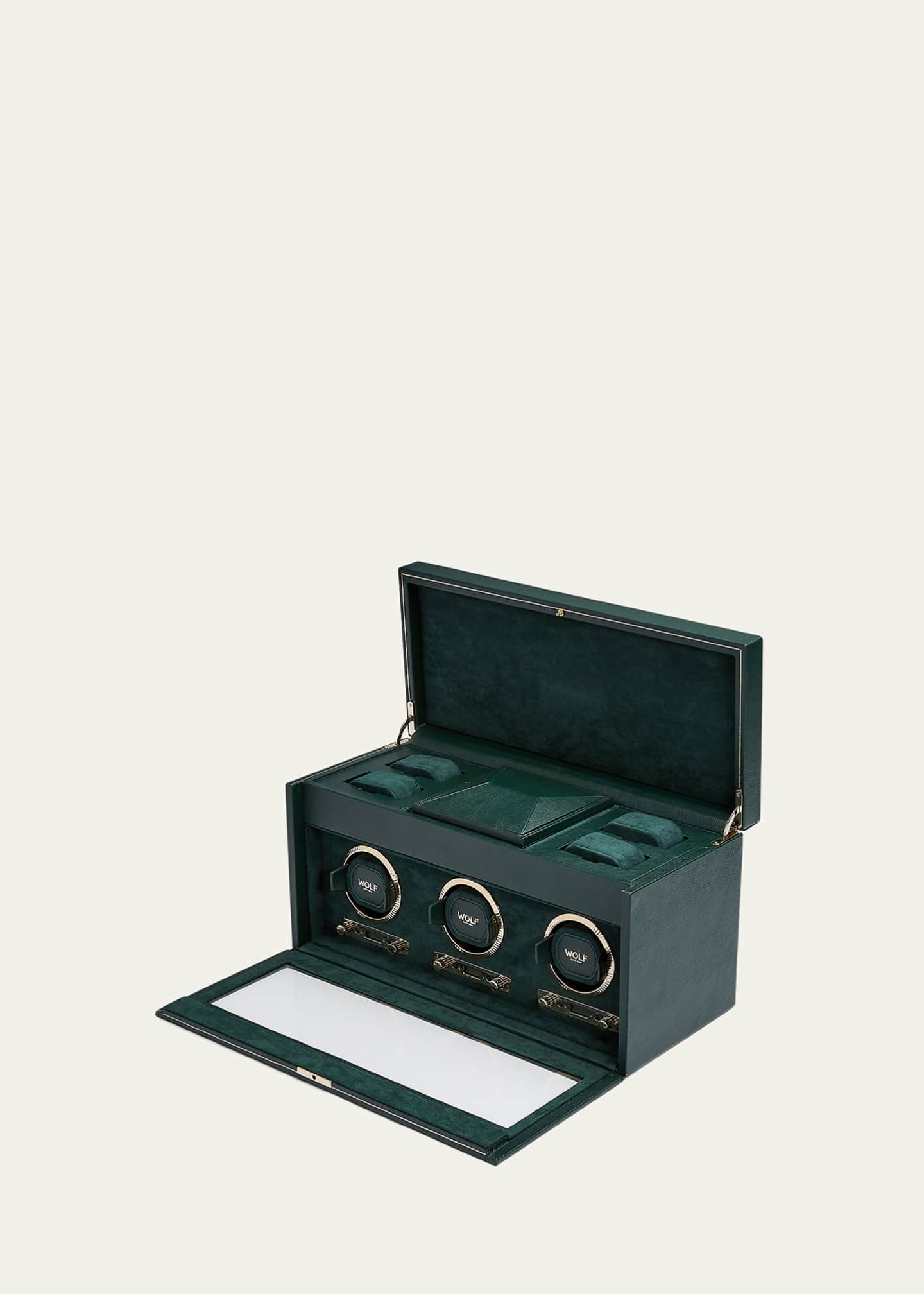 WOLF British Racing Triple Watch Winder with Storage Image 2 of 5