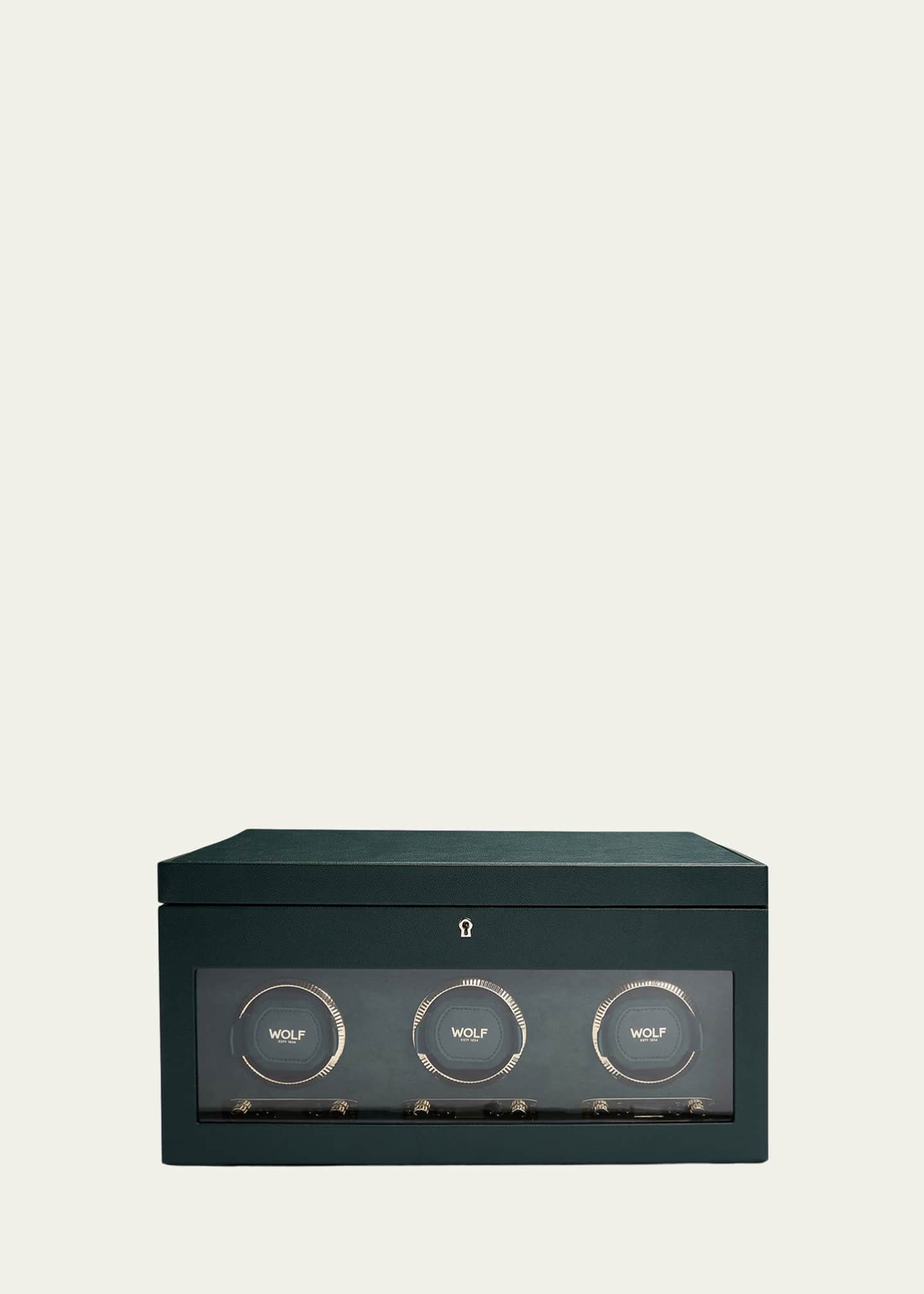 WOLF British Racing Triple Watch Winder with Storage Image 1 of 5