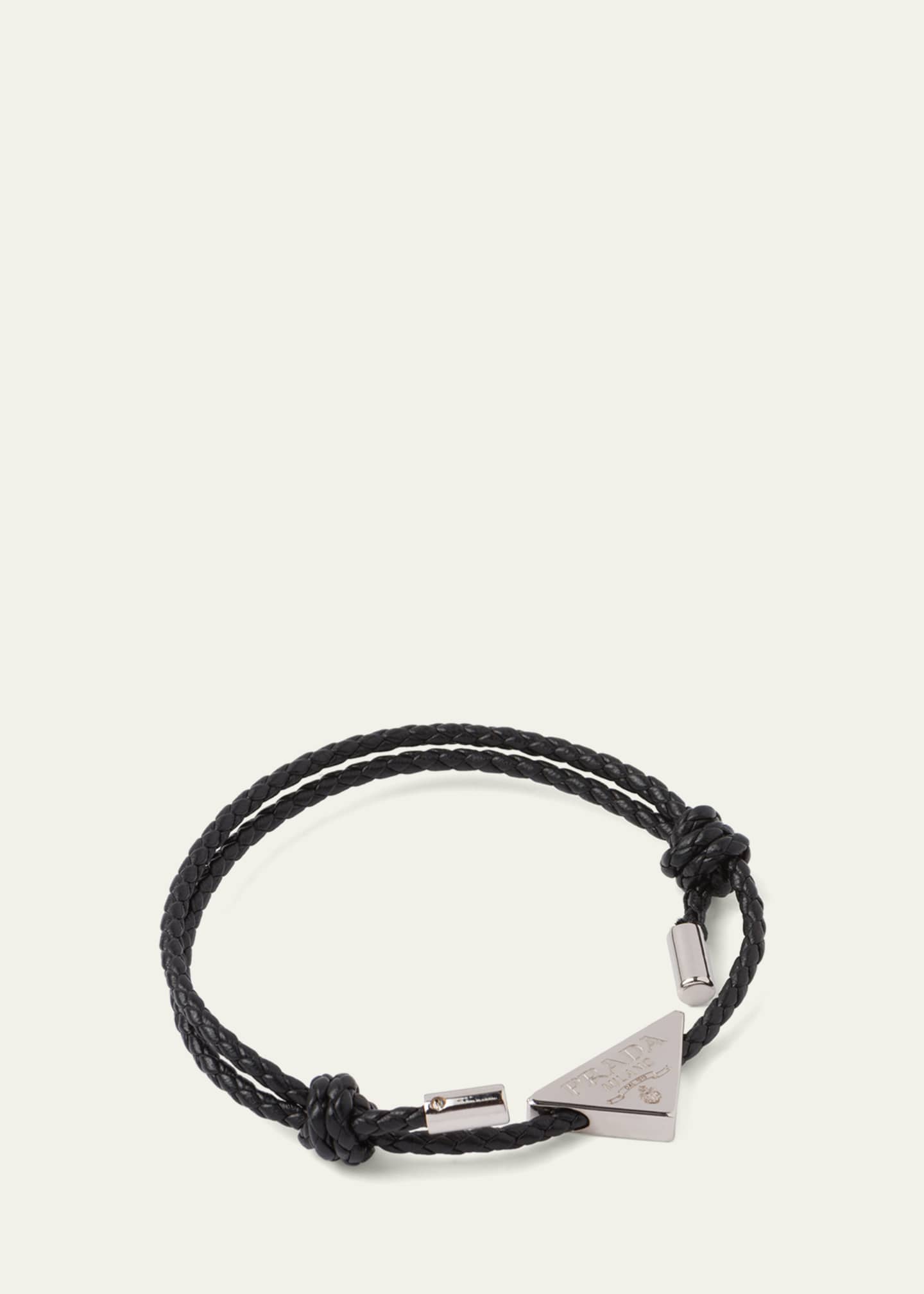Prada mens 2025 leather bracelet