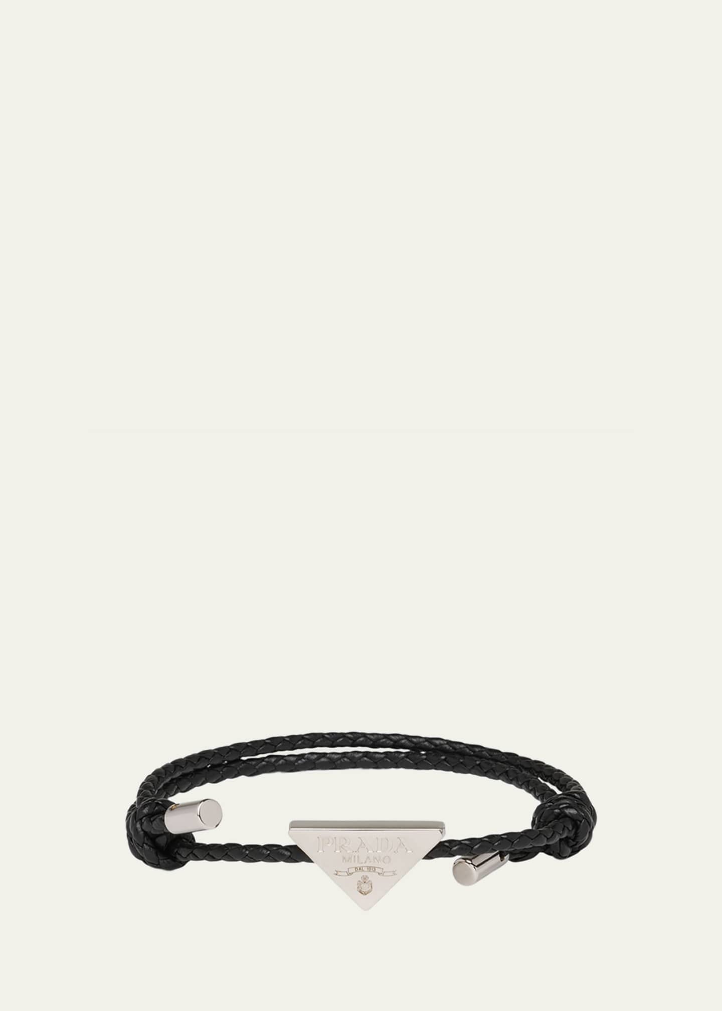 Prada Men's Leather Triangle Logo Sling Crossbody Bag - Bergdorf