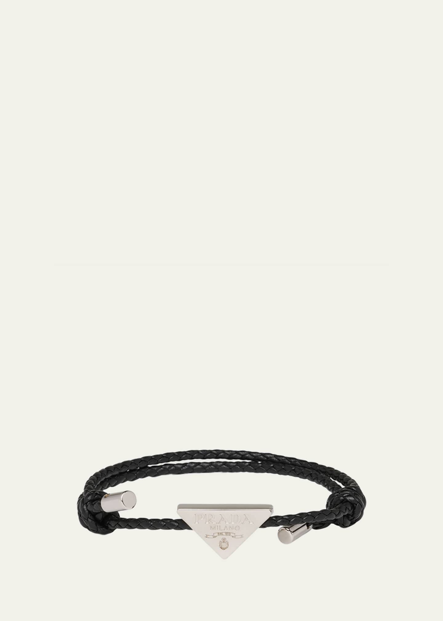 Prada braided nappa leather bracelet 2025